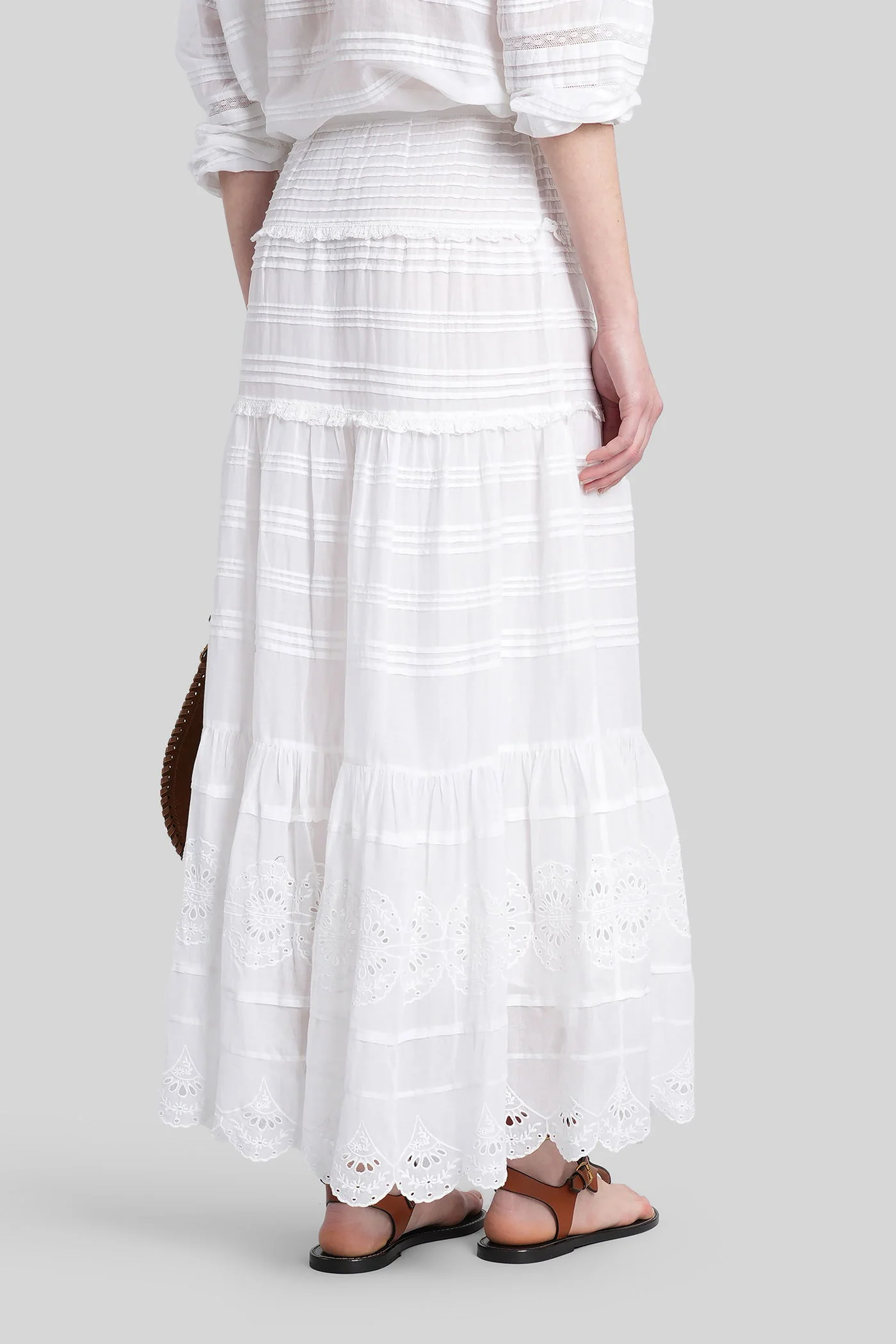 Paoline Skirt in white cotton - Image 3