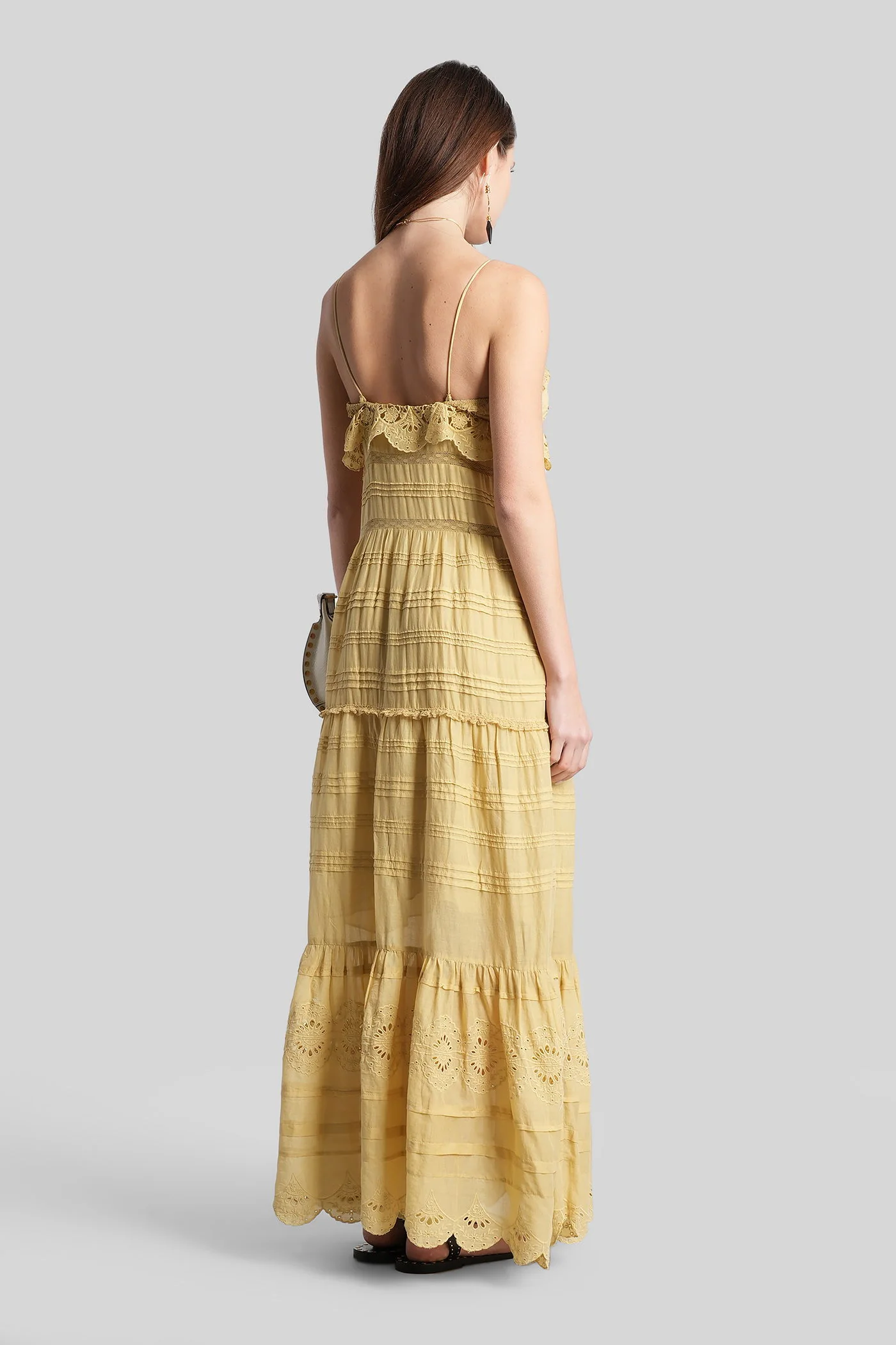 Paule Long dress in yellow cotton - Image 3