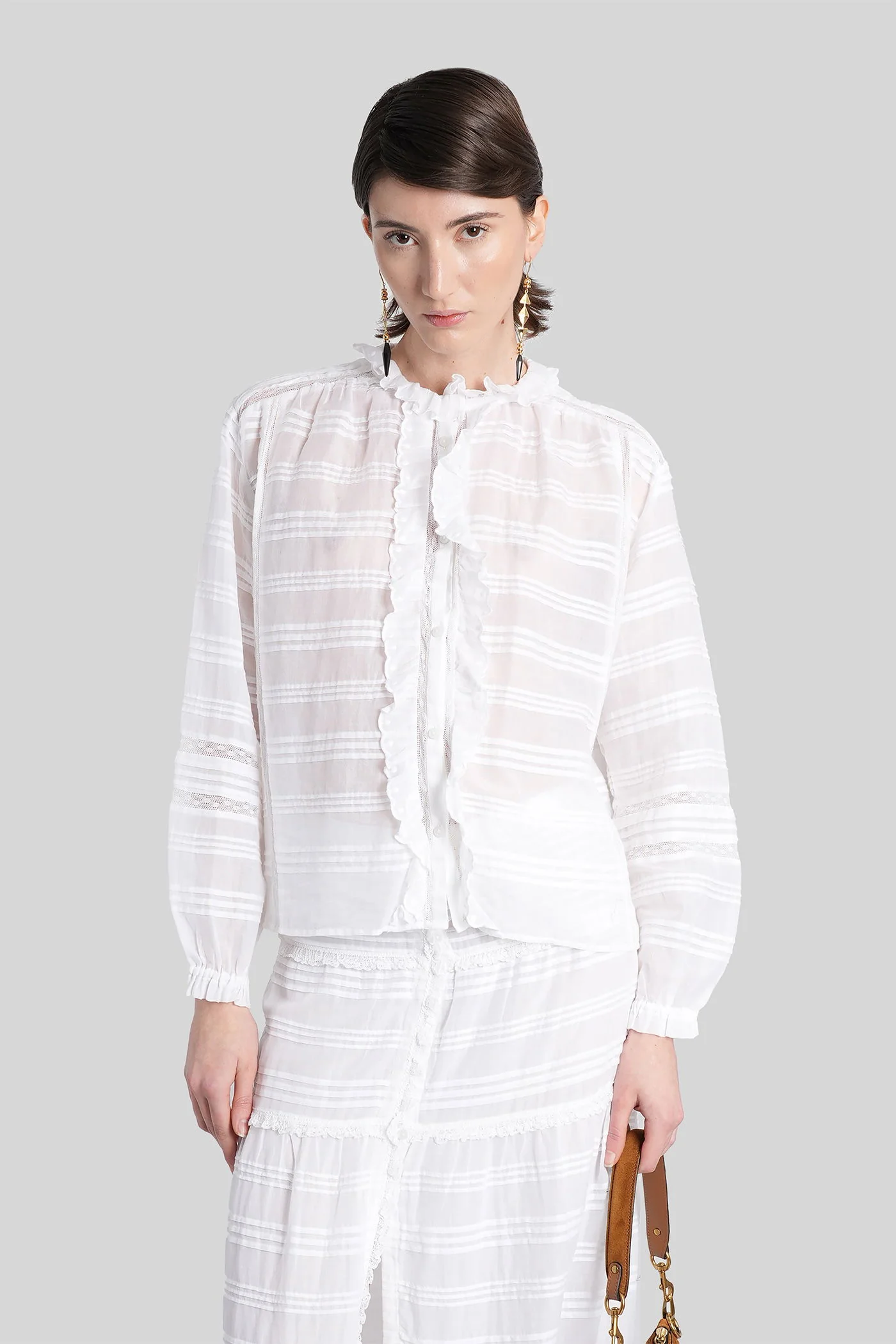 Peline Shirt in white cotton