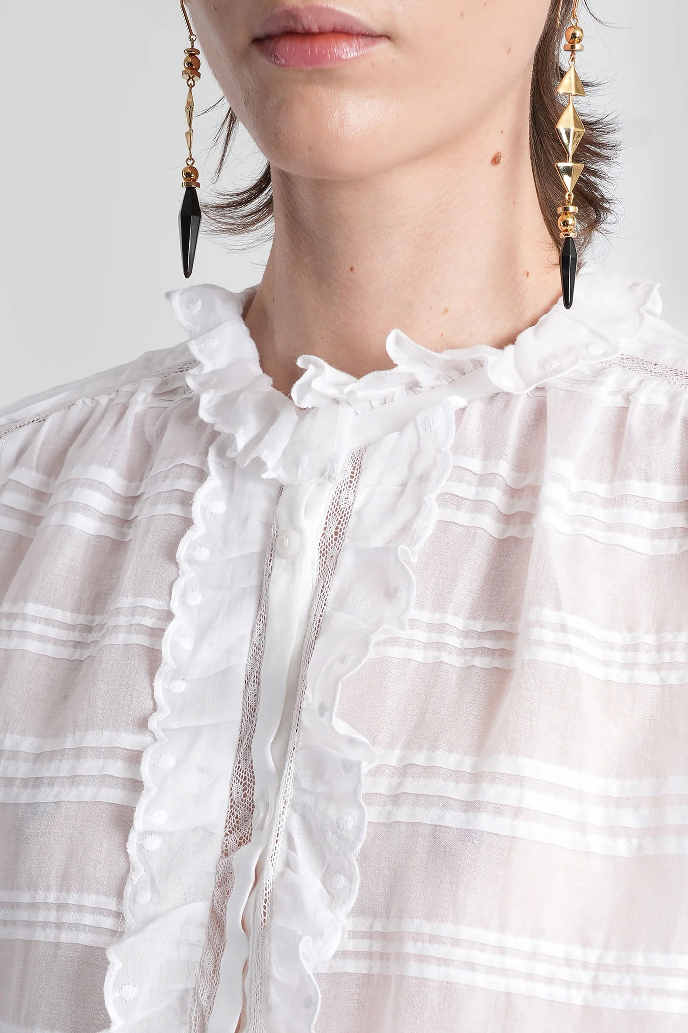 Peline Shirt in white cotton - Image 5