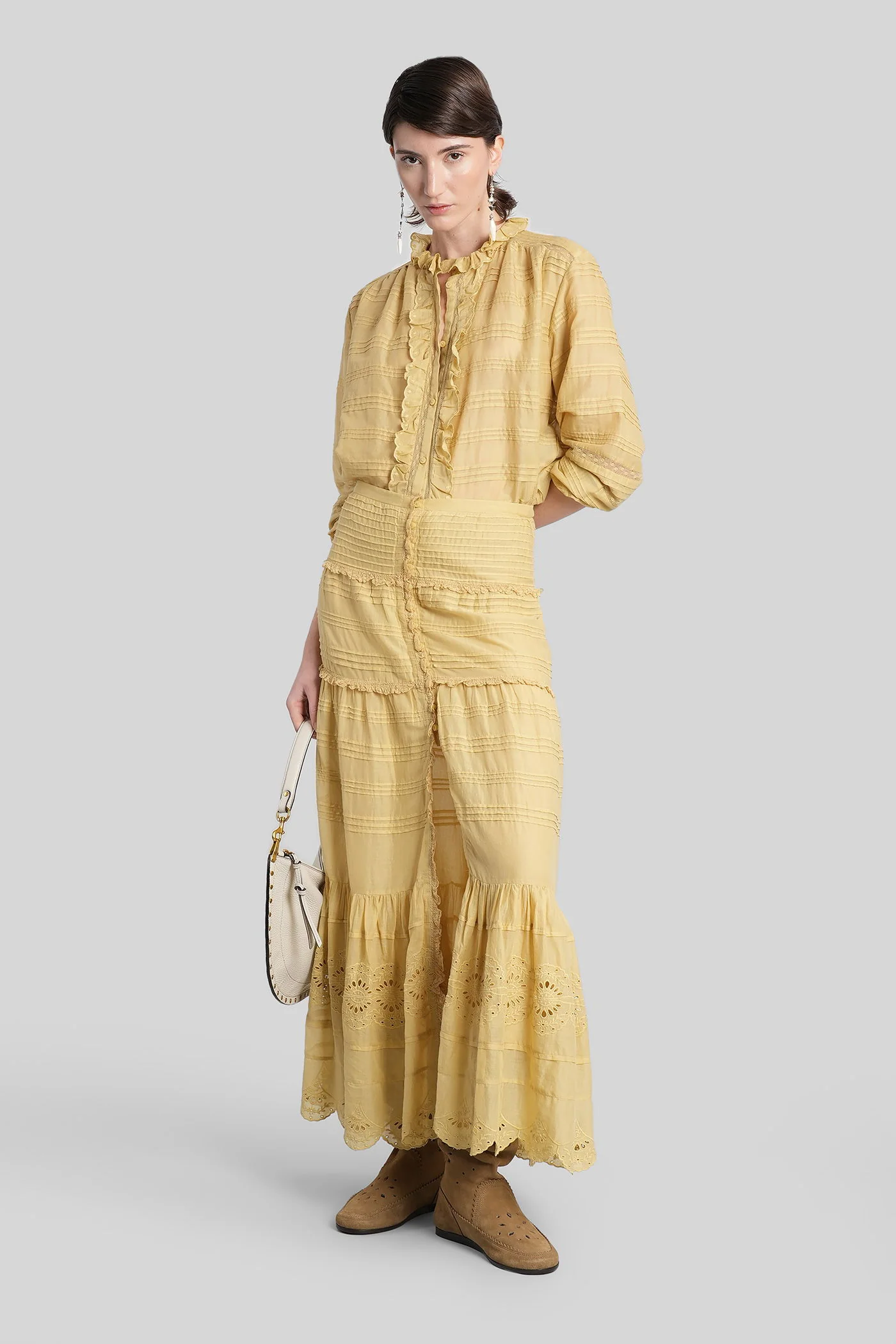 Peline Shirt in yellow cotton - Image 2