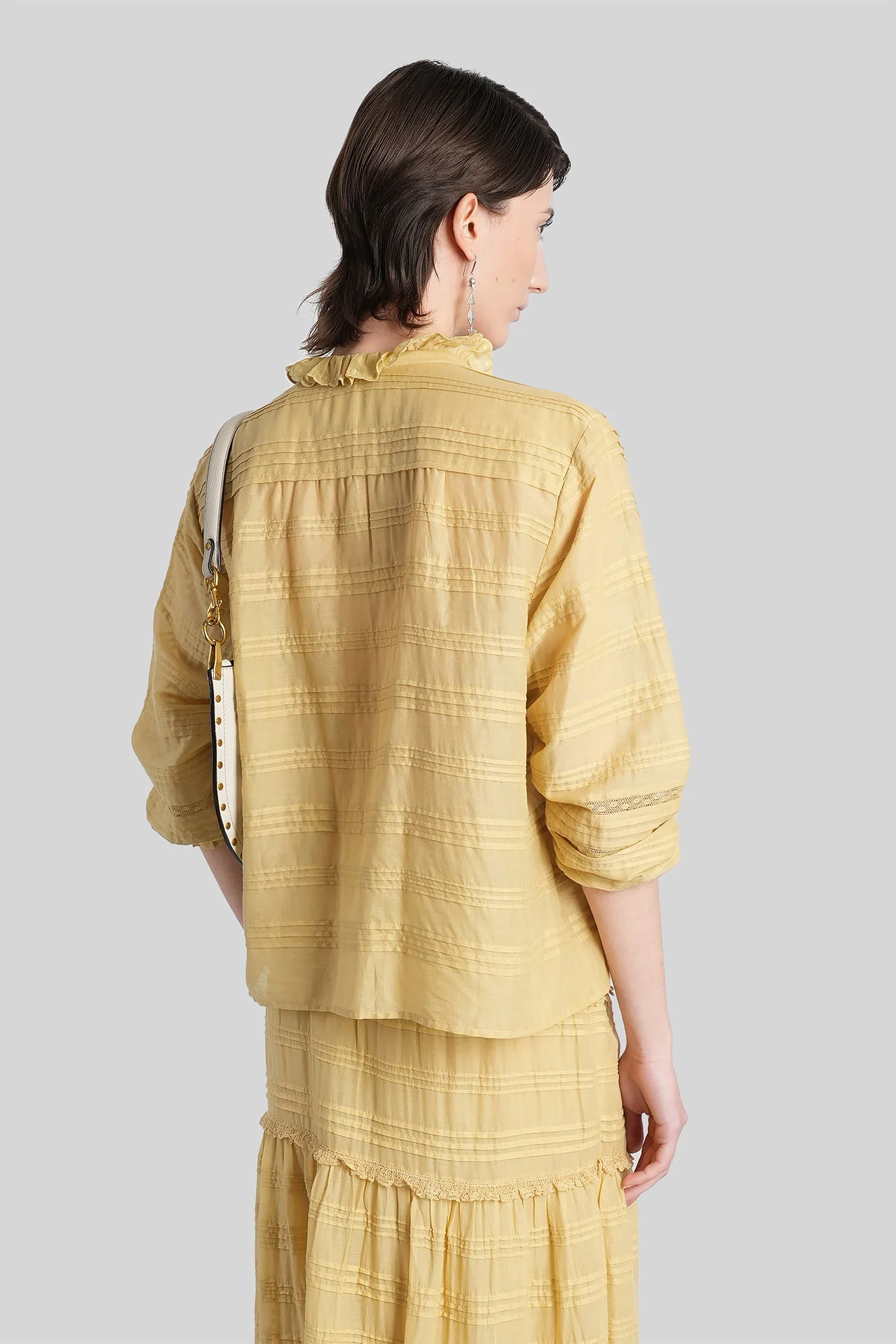 Peline Shirt in yellow cotton - Image 3