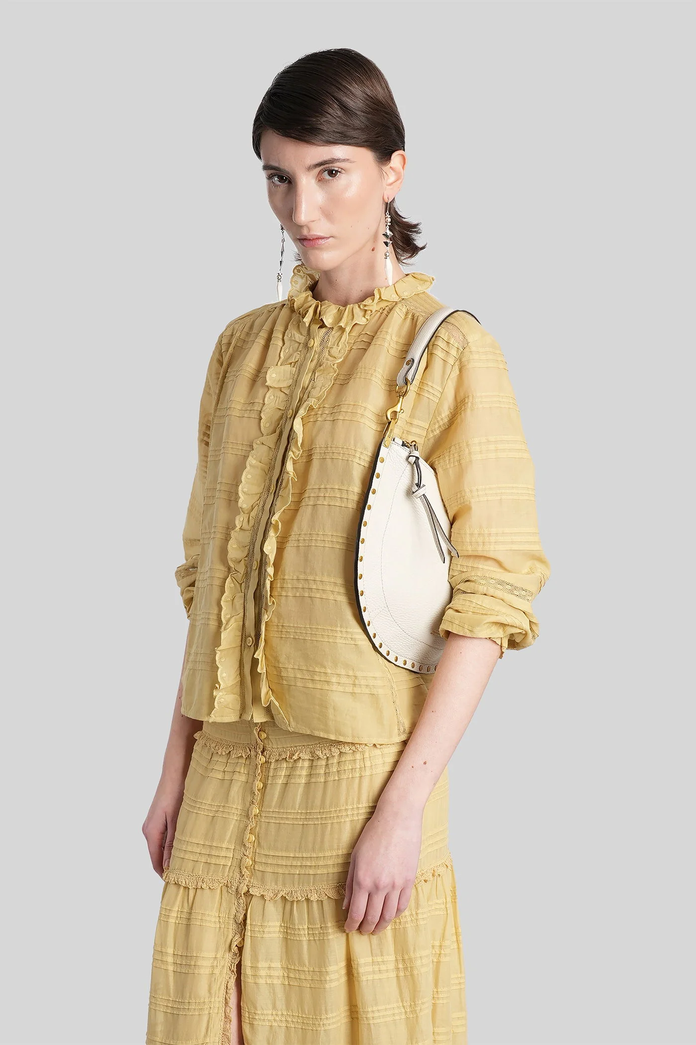 Peline Shirt in yellow cotton - Image 4