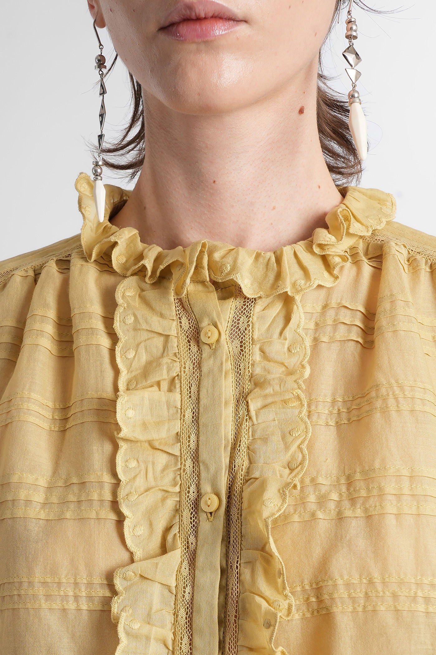 Peline Shirt in yellow cotton - Image 5