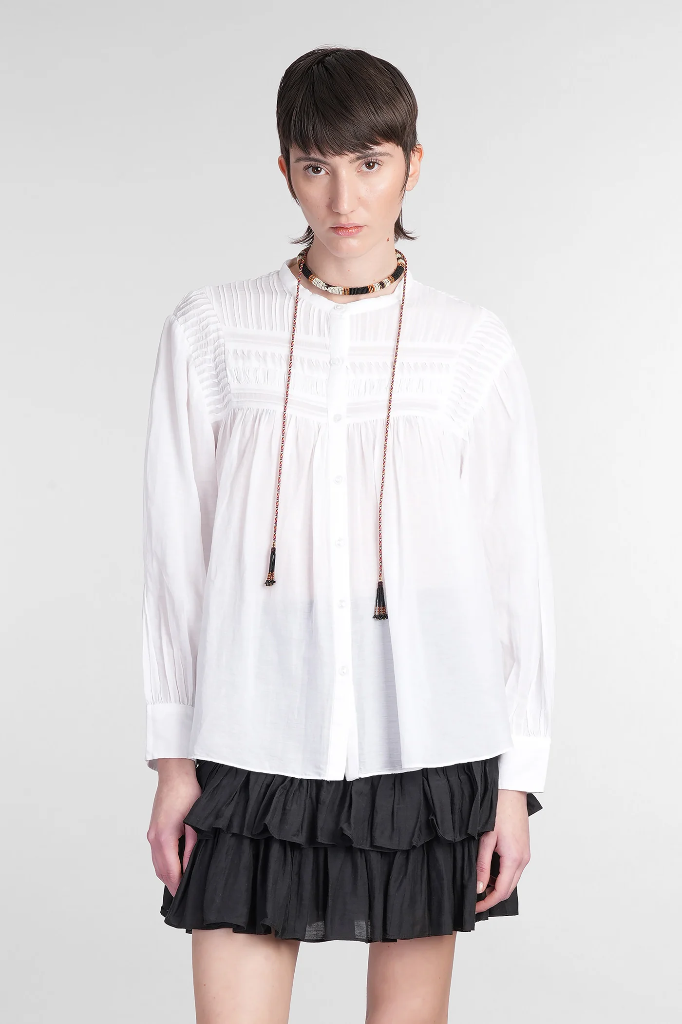 Plalia Shirt in white cotton