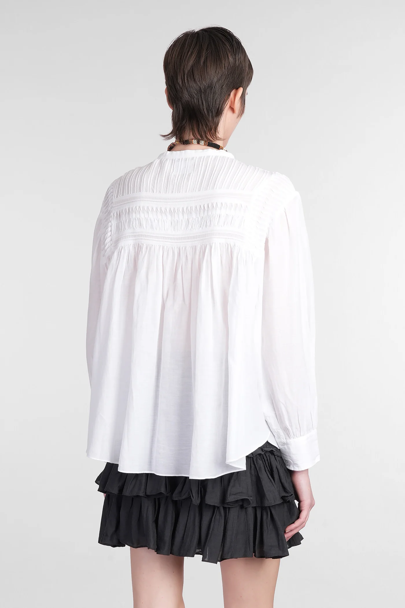 Plalia Shirt in white cotton - Image 3
