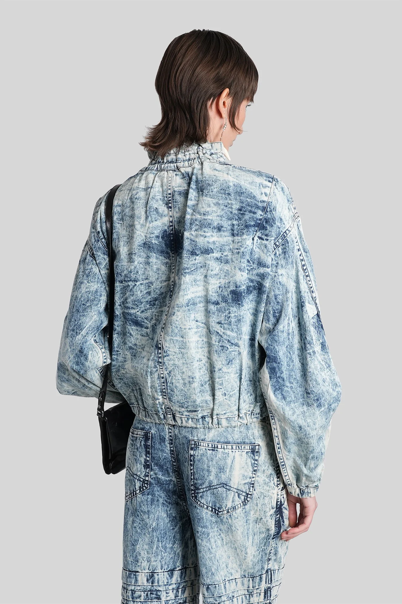 Plume Denim Jackets in blue cotton - Image 3