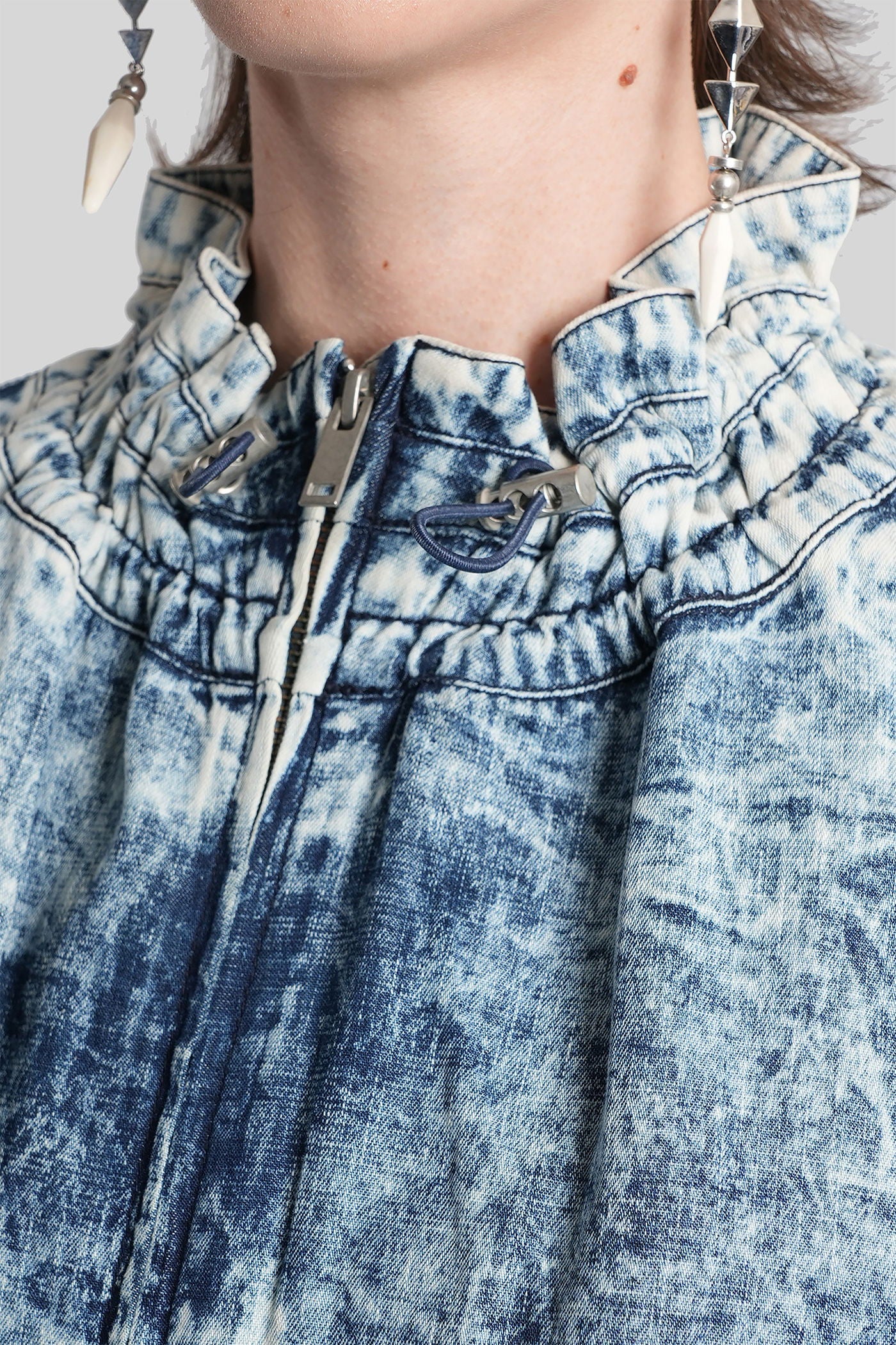 Plume Denim Jackets in blue cotton - Image 5