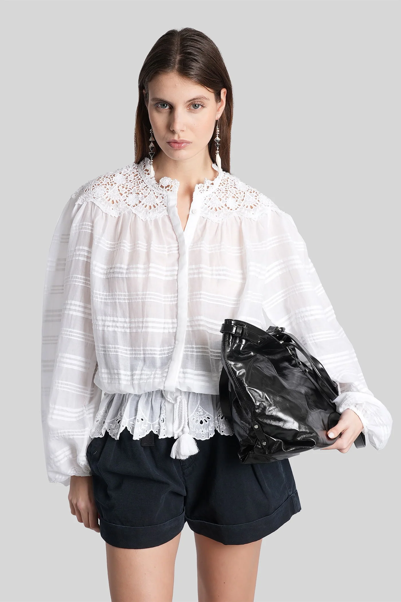 Polly Shirt in white cotton