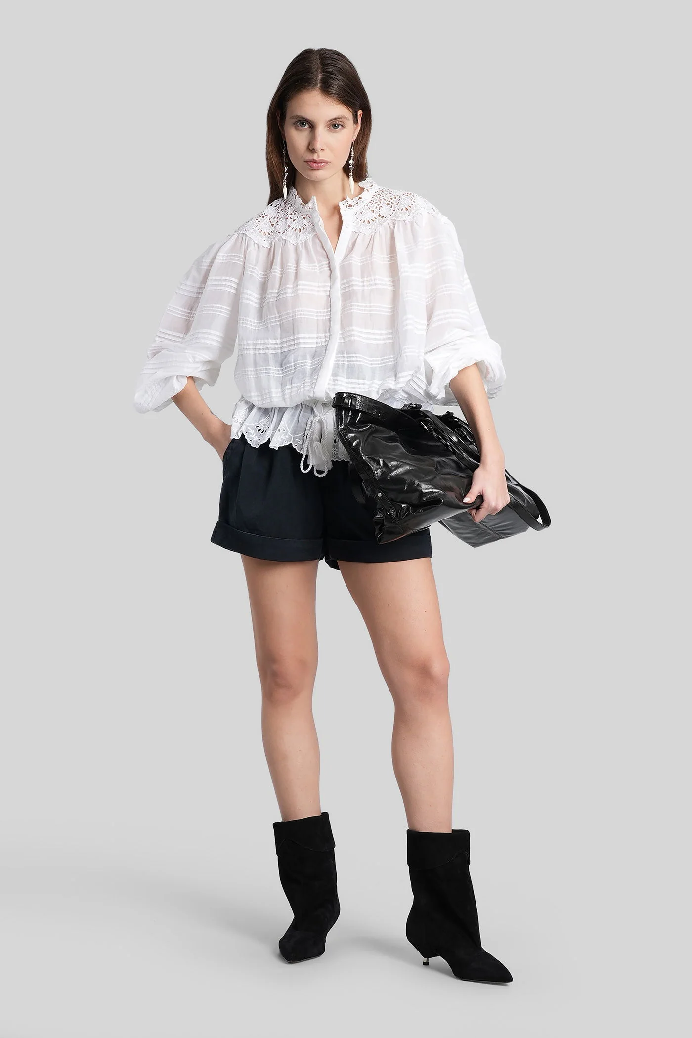 Polly Shirt in white cotton - Image 2