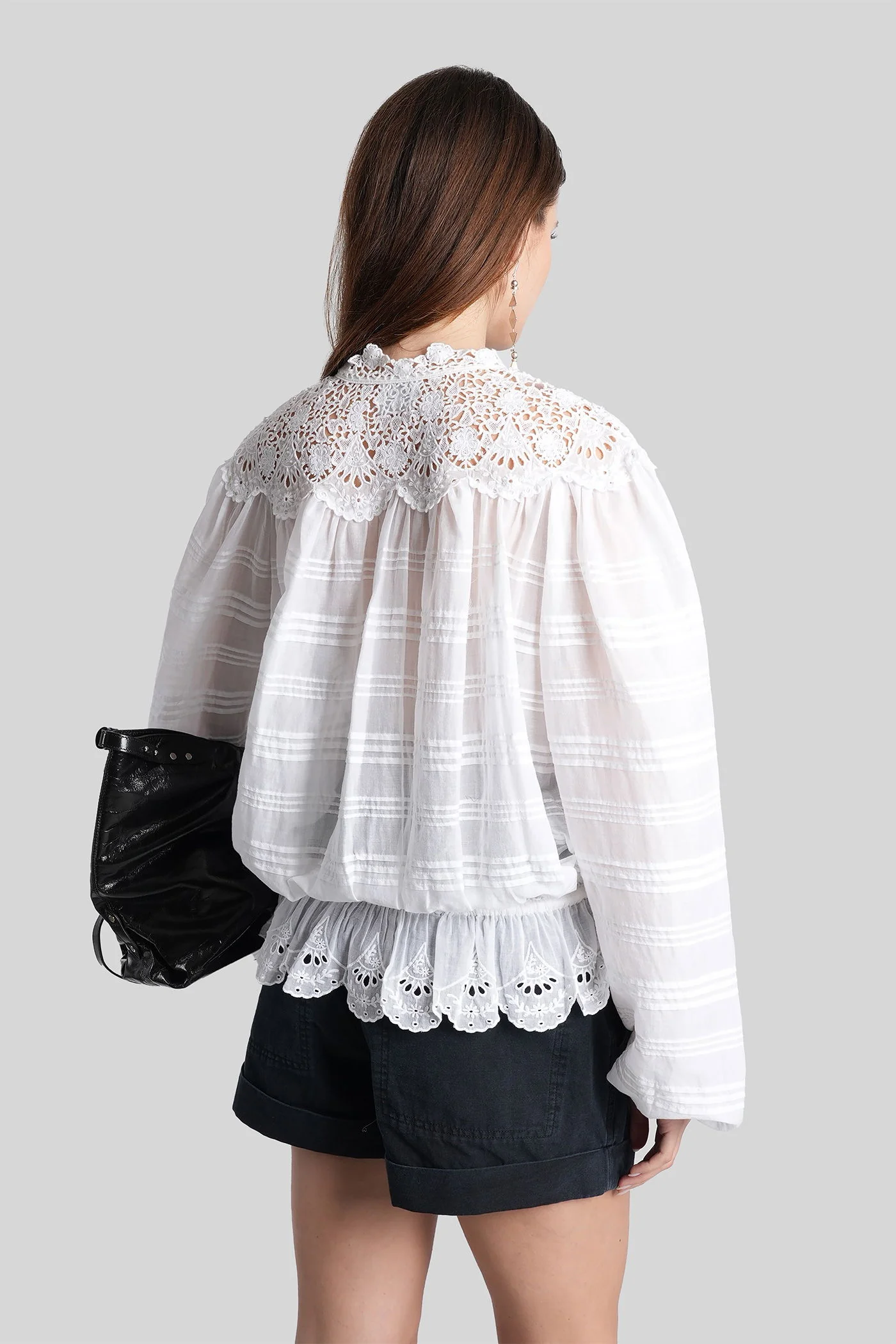 Polly Shirt in white cotton - Image 3