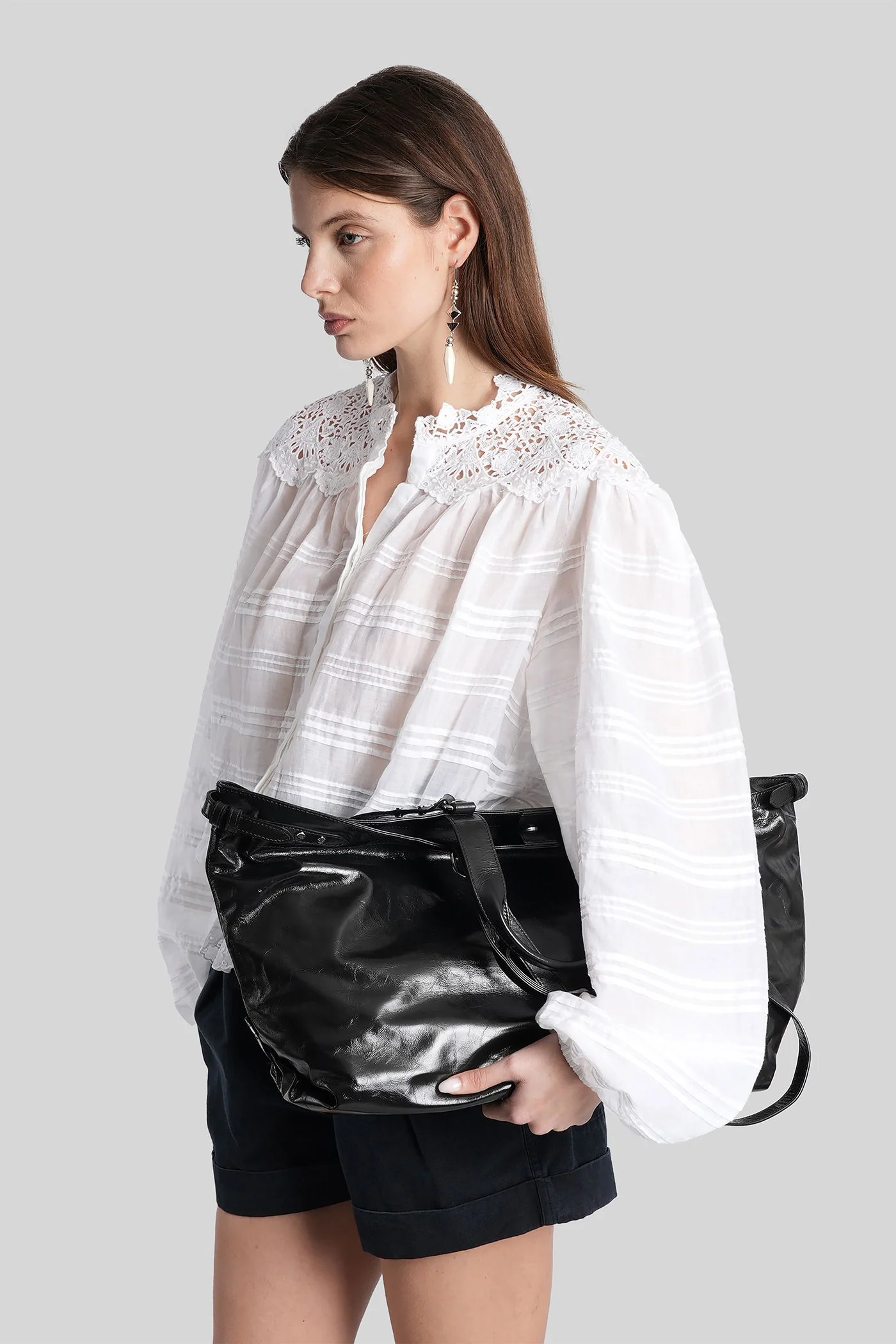 Polly Shirt in white cotton - Image 4