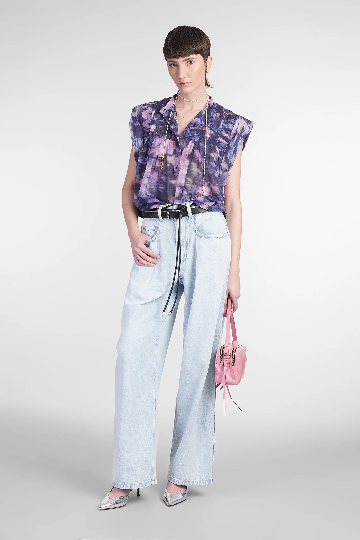 Rachelle Jeans in cyan cotton - Image 2