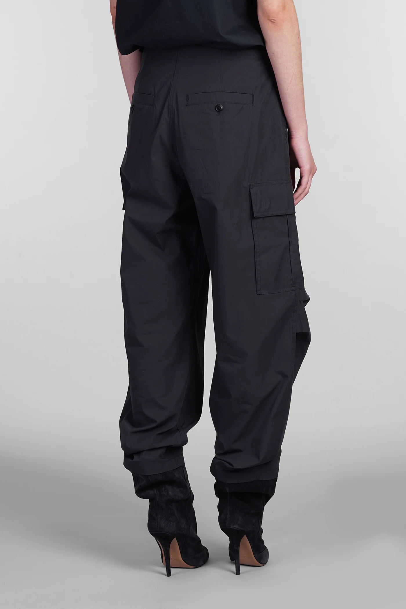 Rebecca Pants in grey cotton - Image 3