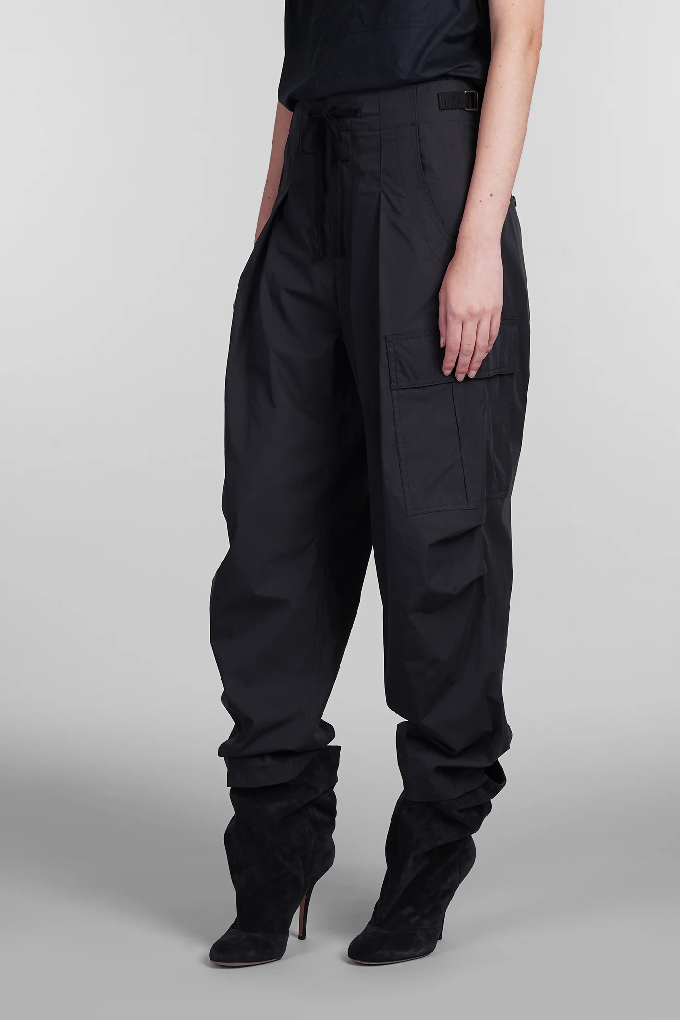 Rebecca Pants in grey cotton - Image 4