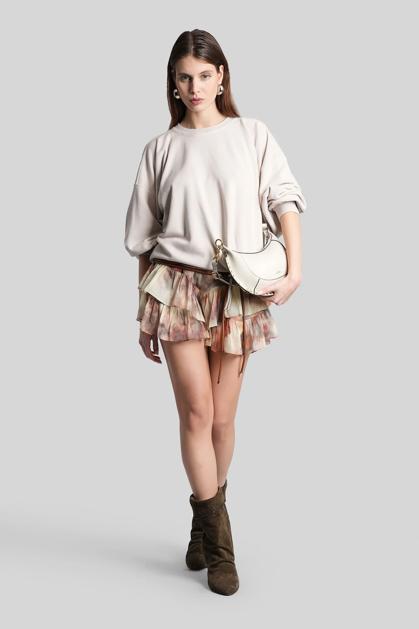 Sauria Sweatshirt in beige cotton - Image 2