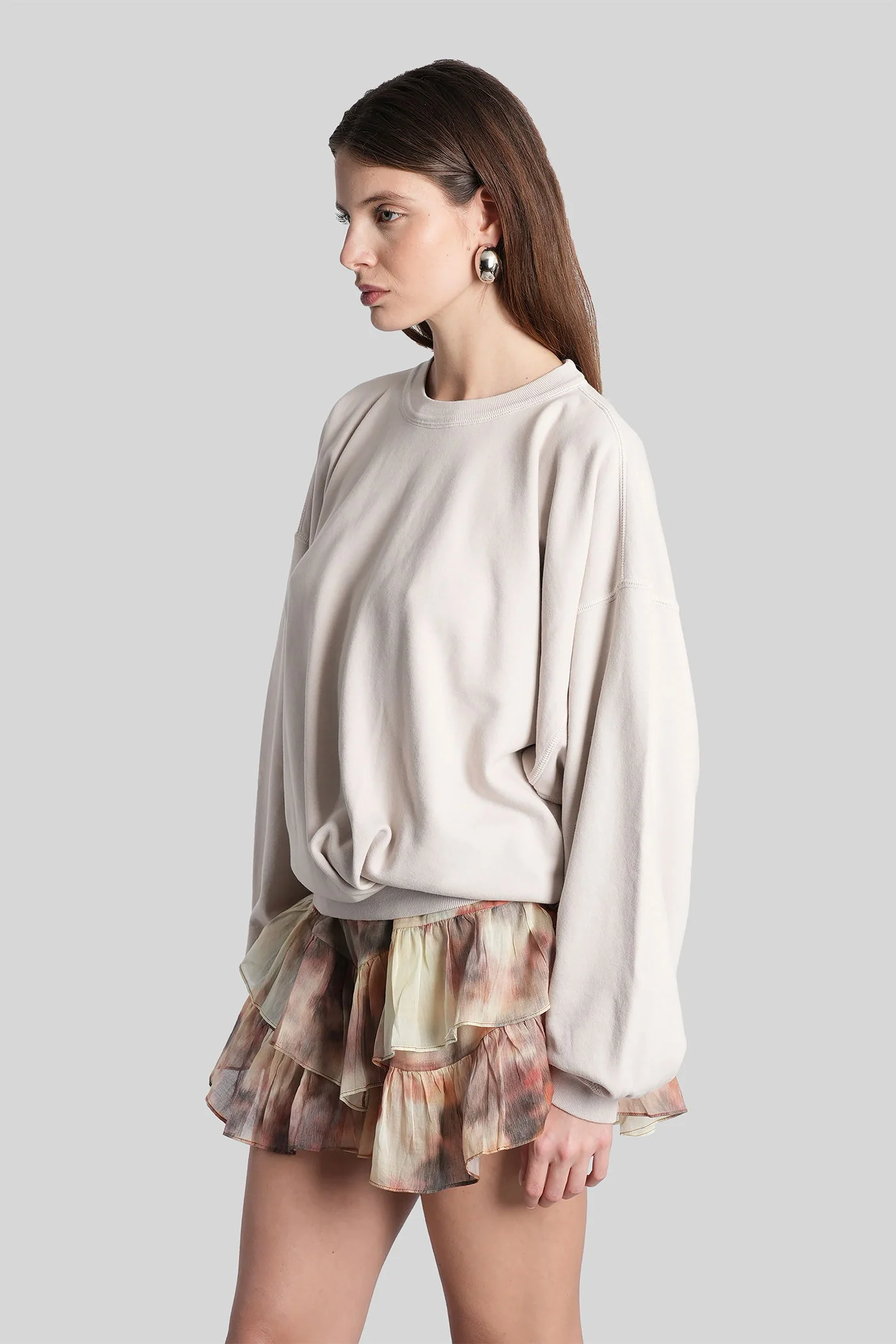Sauria Sweatshirt in beige cotton - Image 4