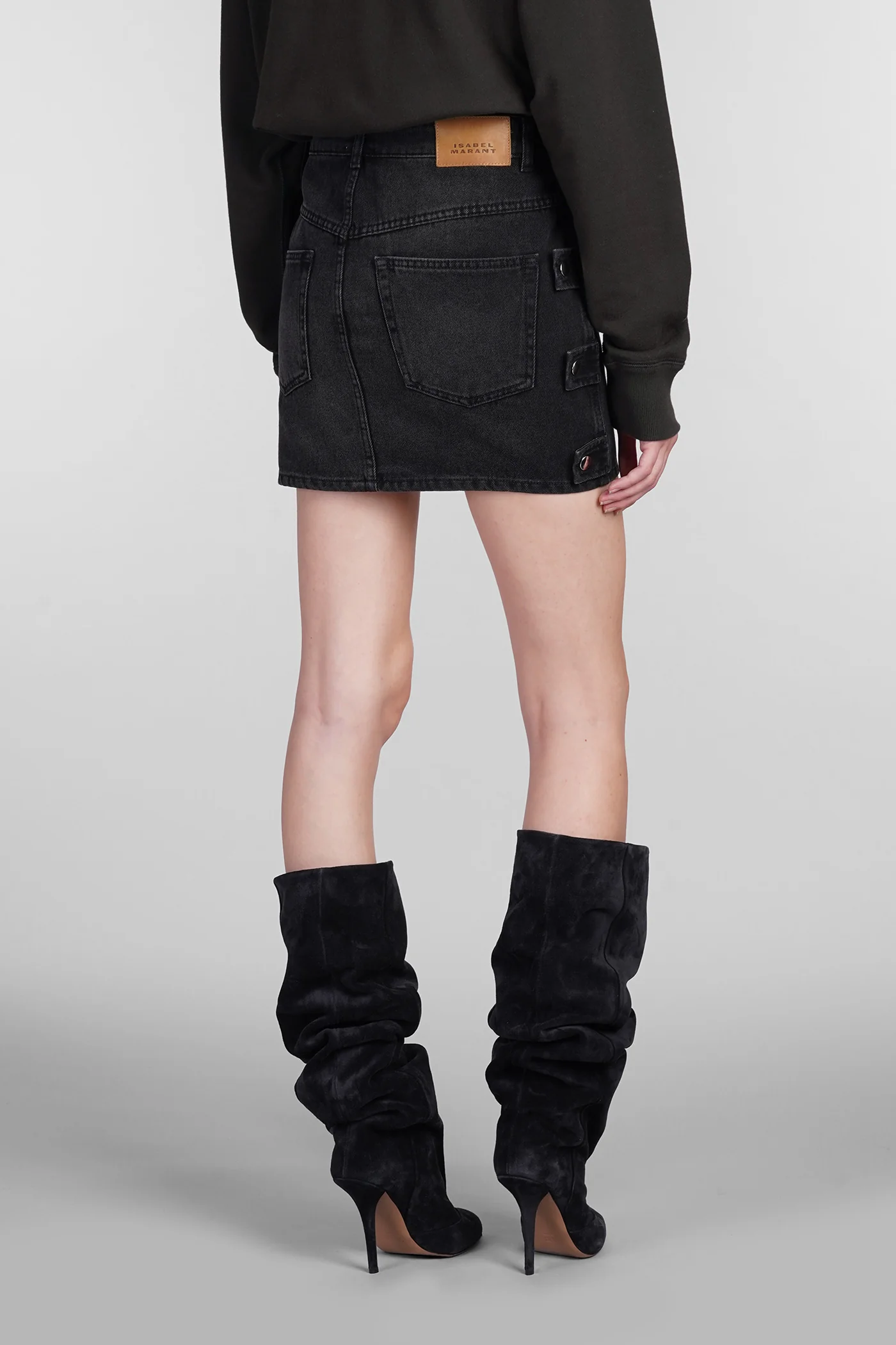 Stessy Skirt in grey cotton - Image 3
