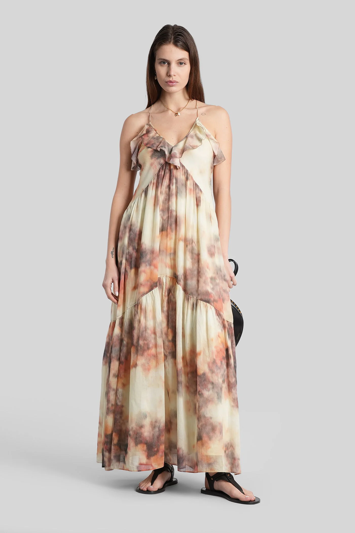 Vasmila Long dress in multicolor cotton
