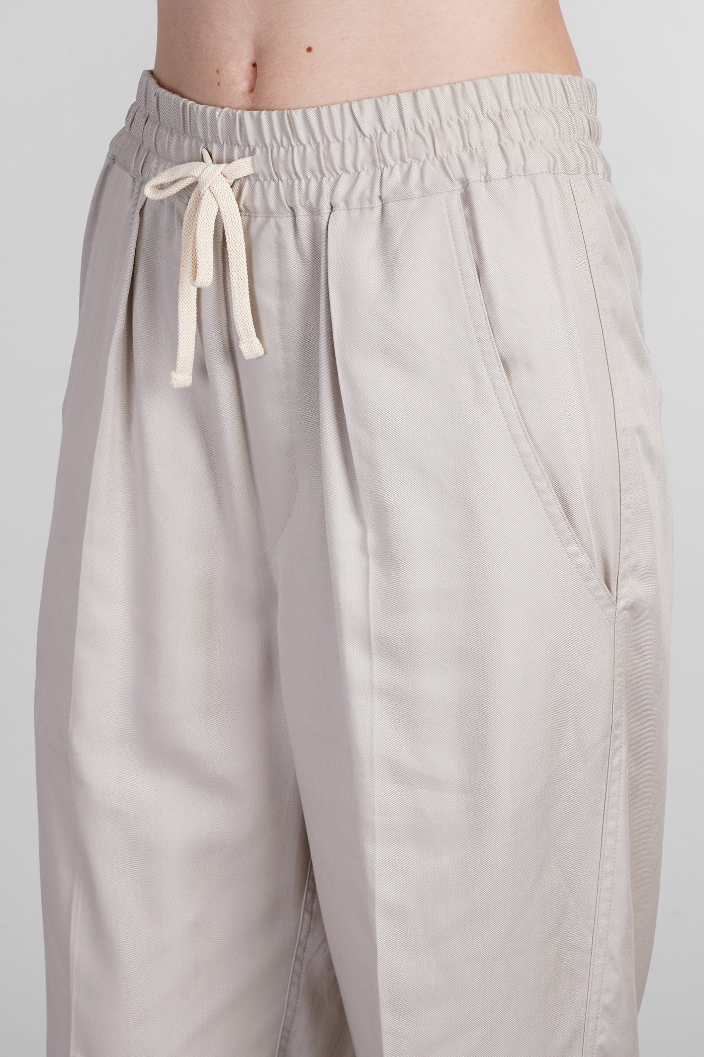 Vinciane Pants in beige wool and polyester - Image 4