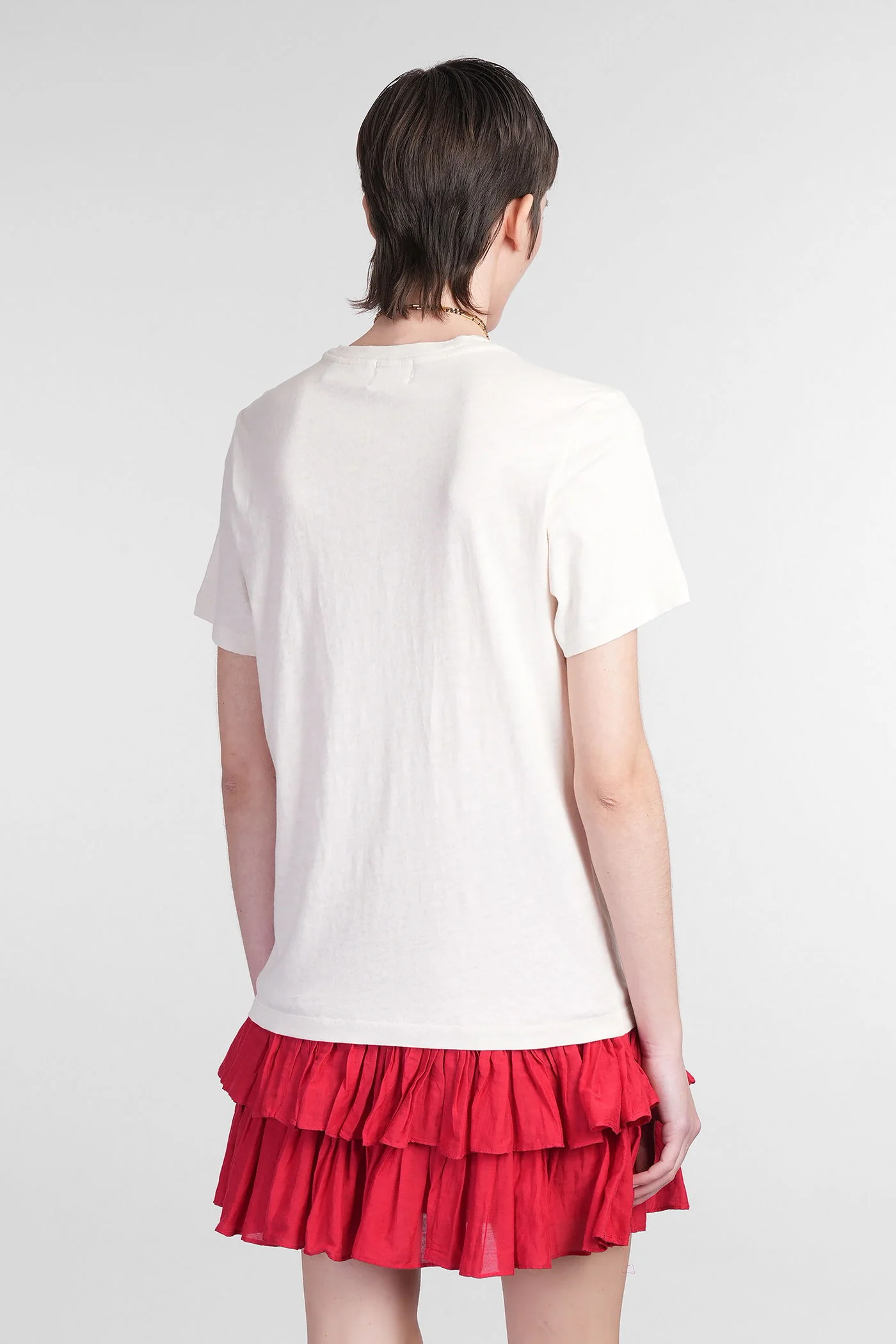 Zewel T-Shirt in beige cotton - Image 3