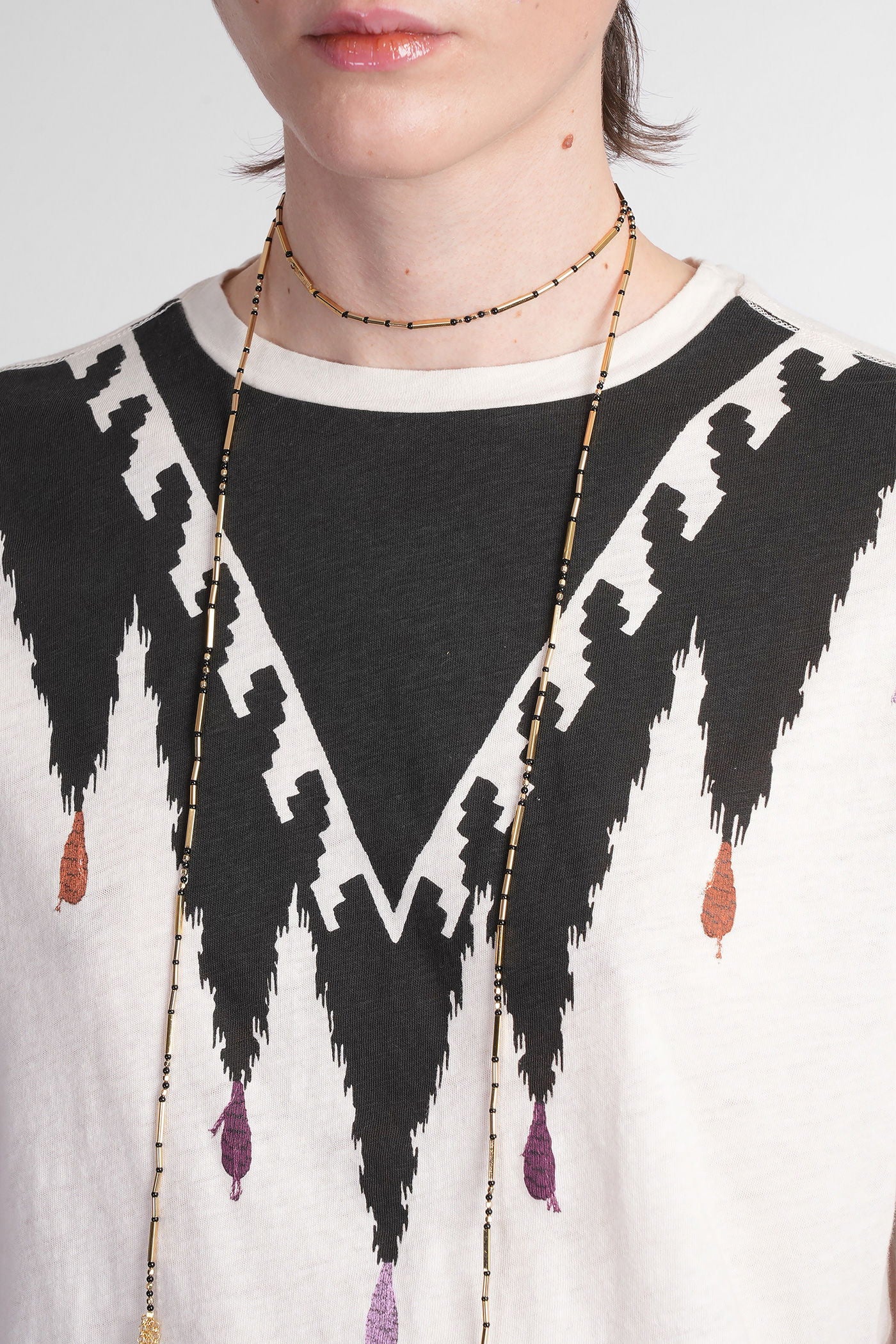 Zewel T-Shirt in beige cotton - Image 5