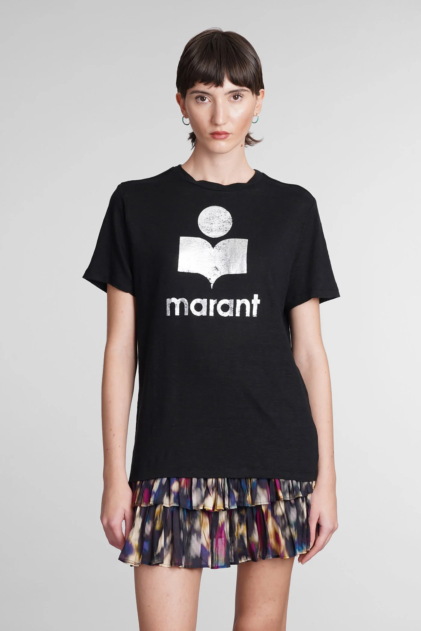 Zewel T-Shirt in black linen