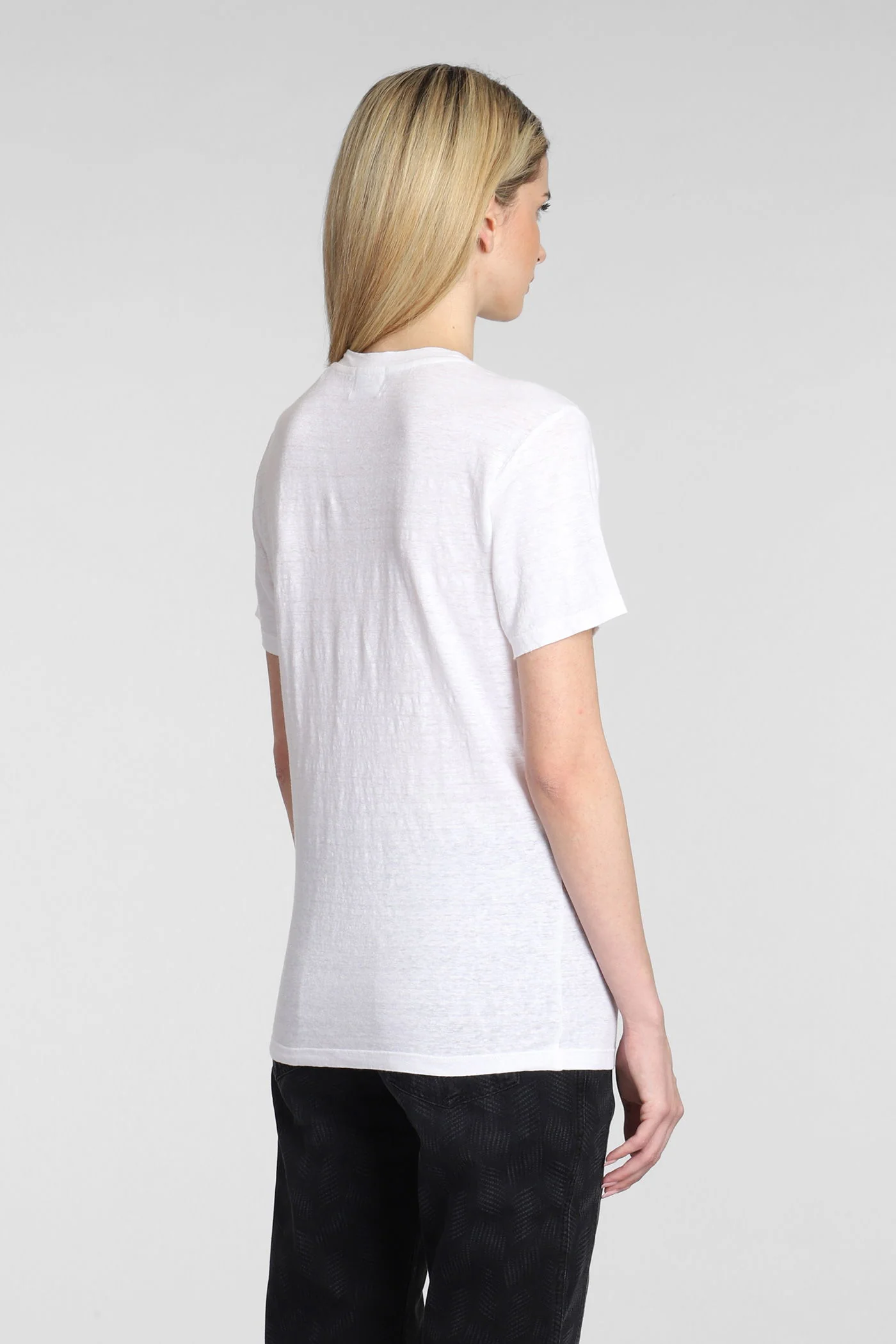 Zewel T-Shirt in white linen - Image 3