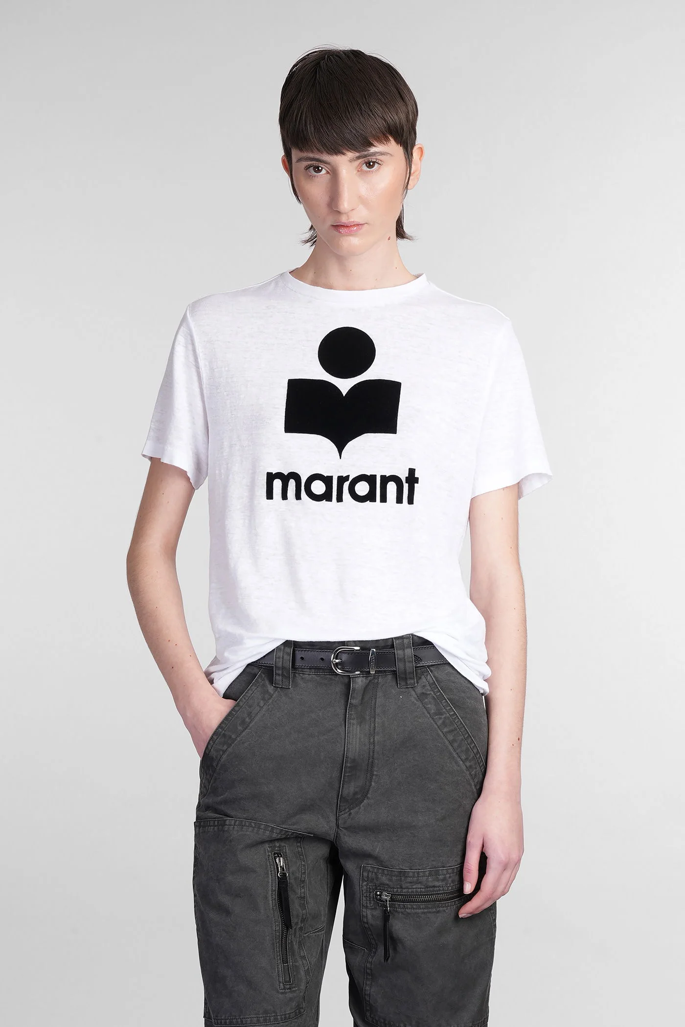 Zewel T-Shirt in white linen