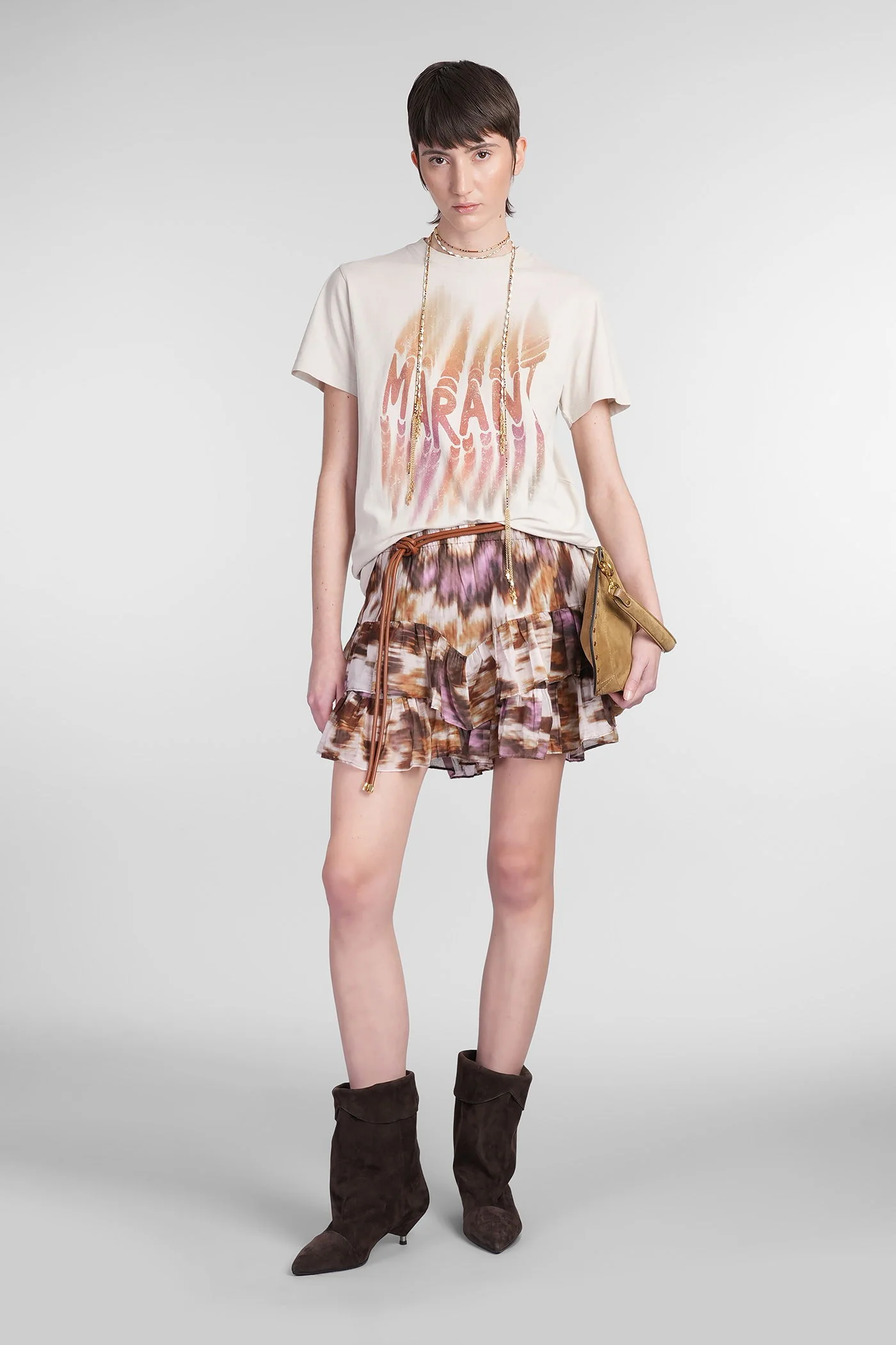 Zoeline T-Shirt in beige cotton - Image 2