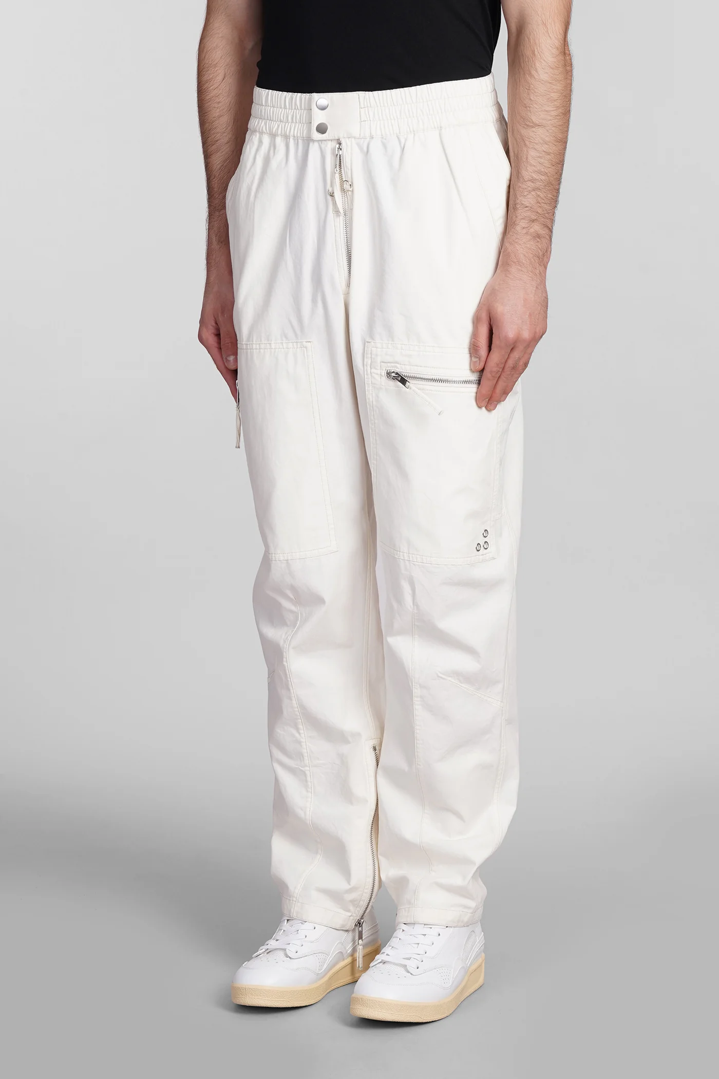 Niels Pants in beige cotton - Image 4