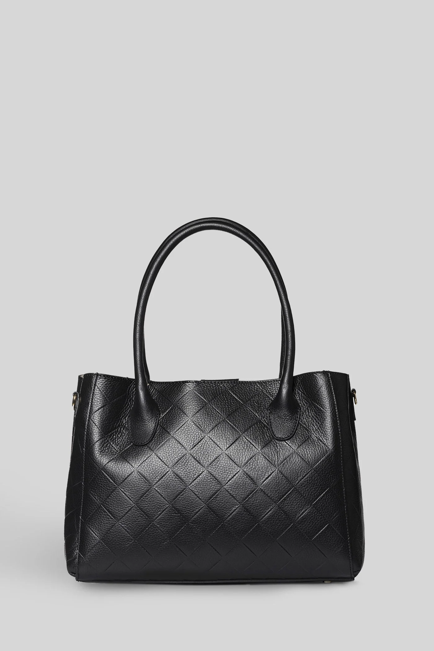 Alene Plot Tote in black faux leather - Image 3