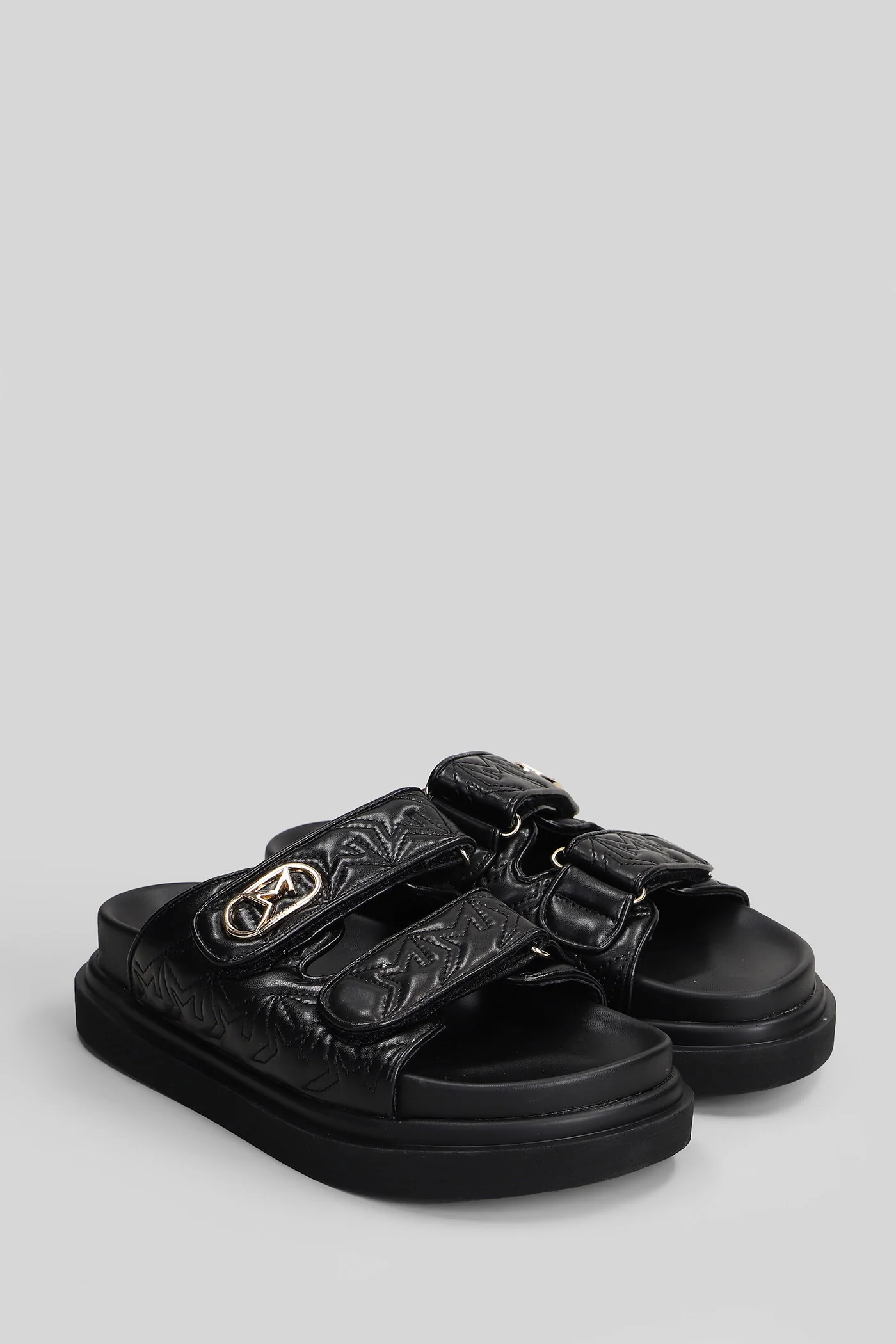 Calipso 002 Flat sandal-slipper in black leather - Image 2