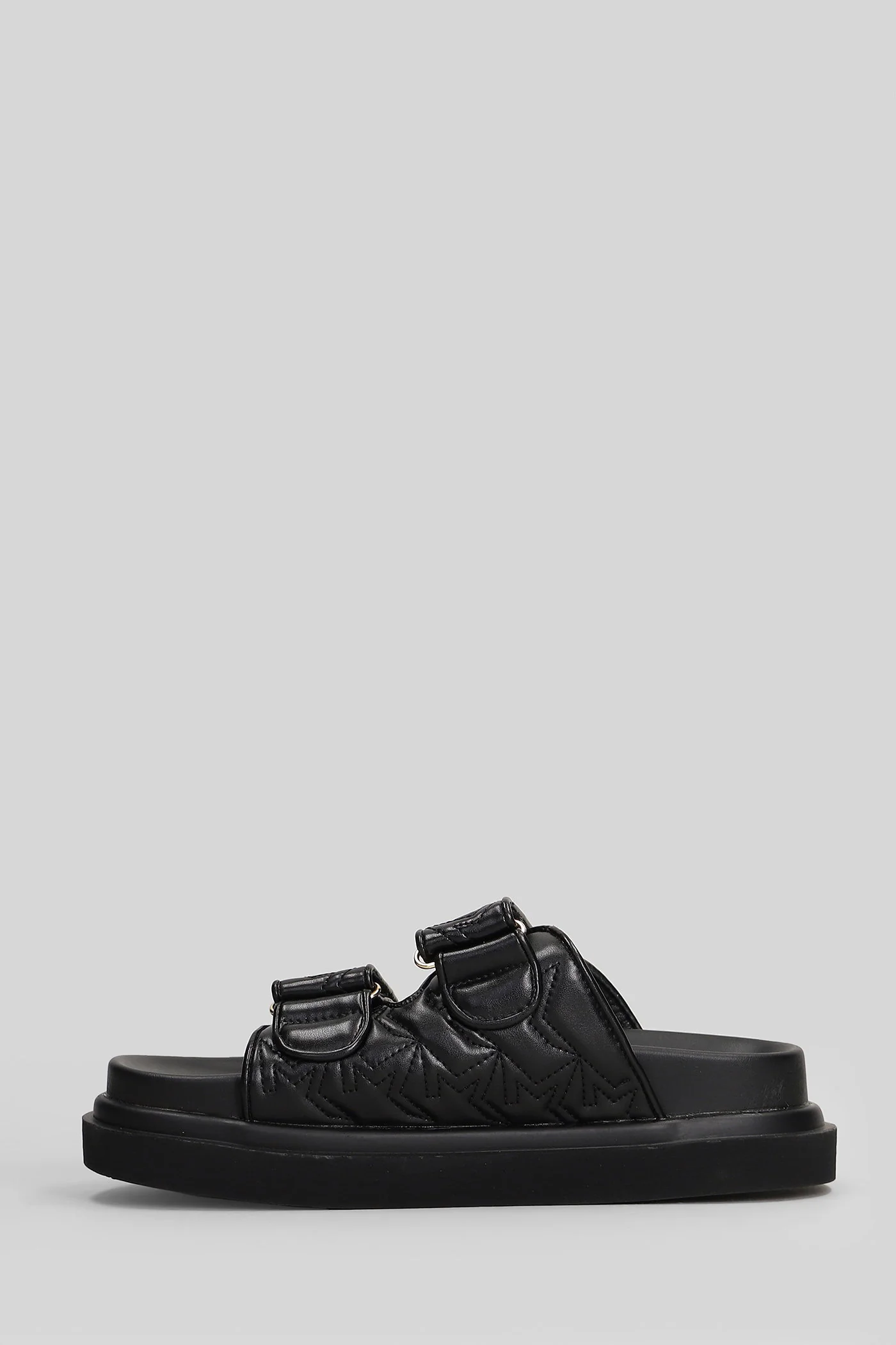 Calipso 002 Flat sandal-slipper in black leather - Image 3