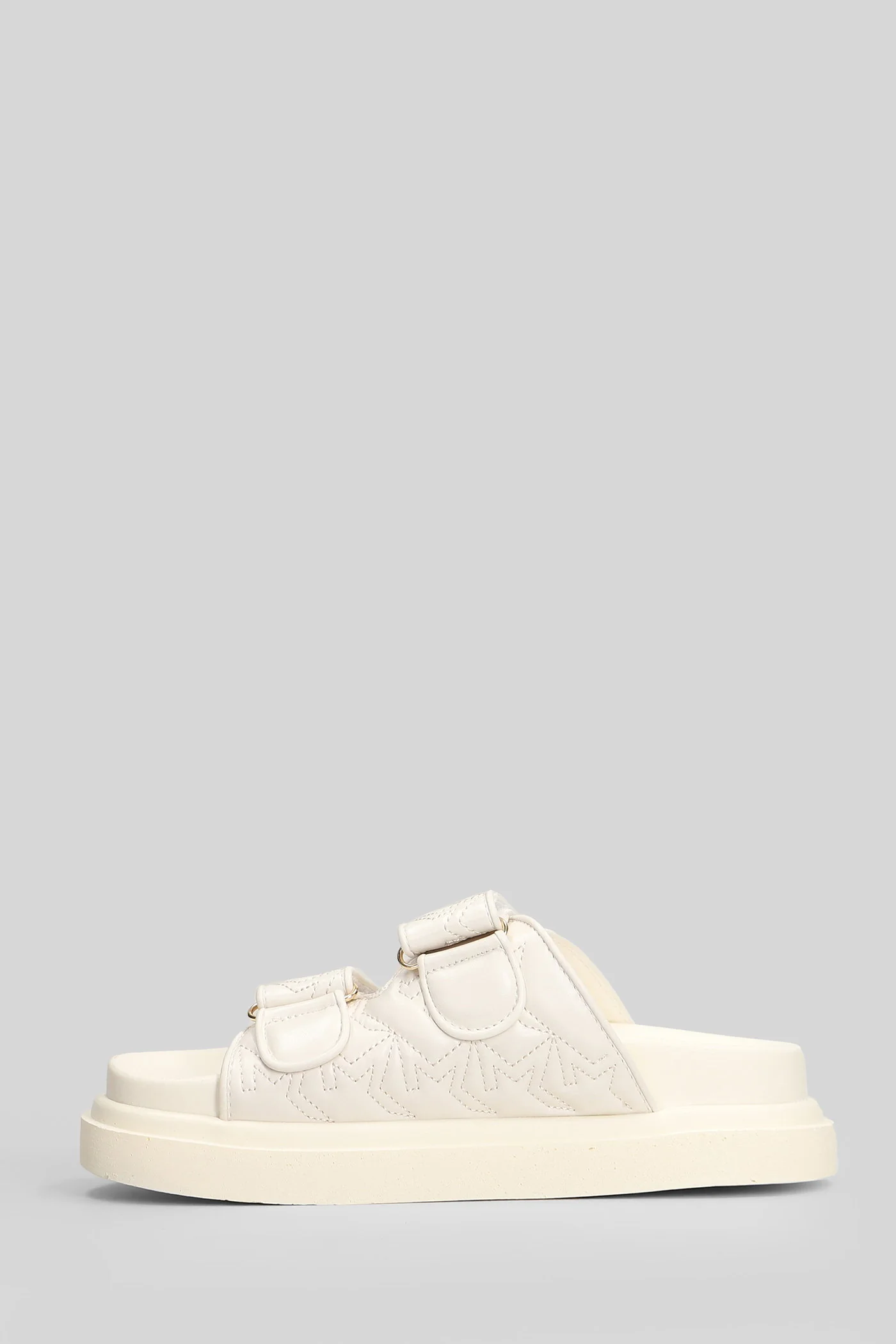 Calipso 002 Flat sandal-slipper in white leather - Image 3
