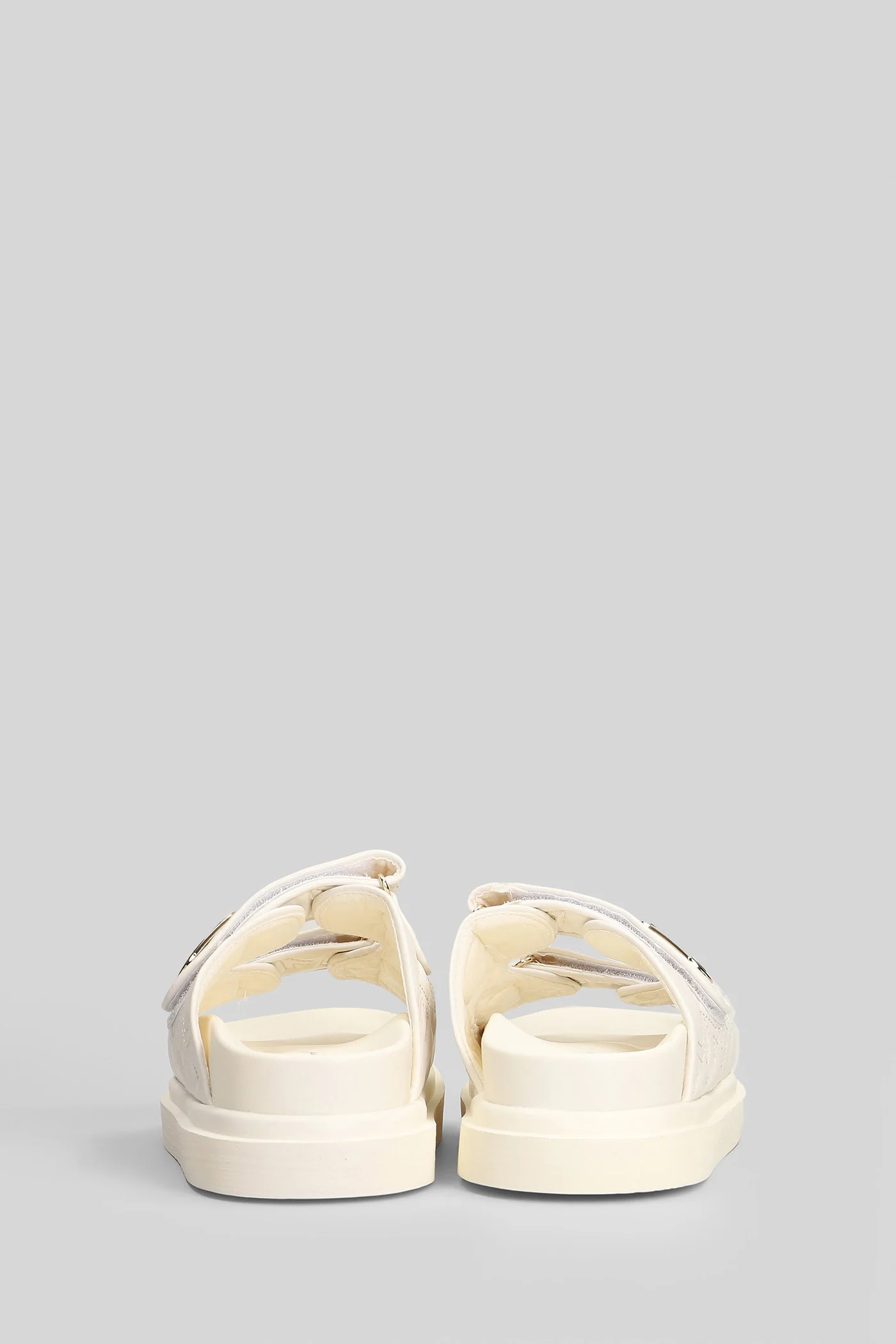 Calipso 002 Flat sandal-slipper in white leather - Image 4