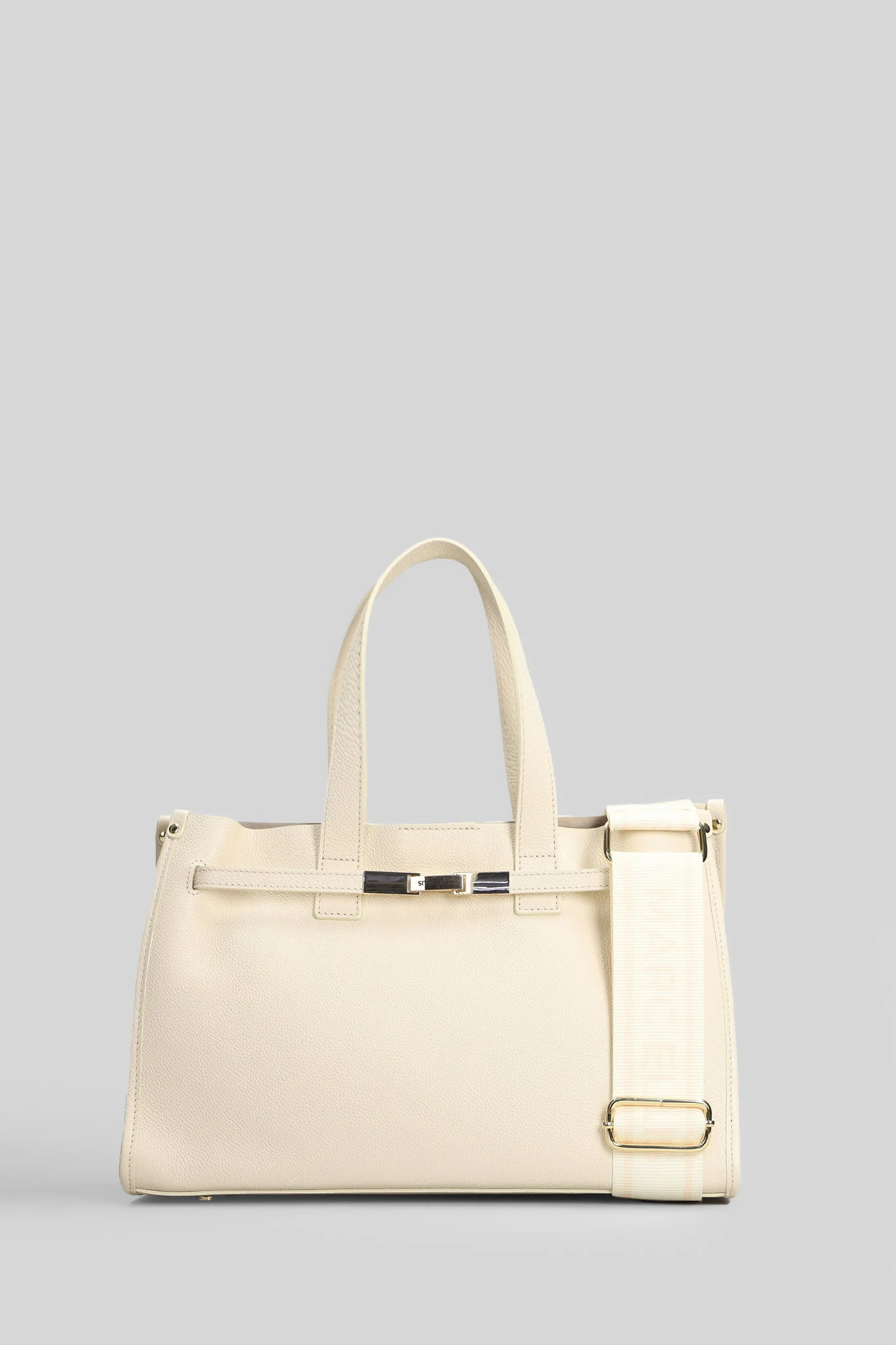 Cassiope S Shoulder bag in beige faux leather - Image 7