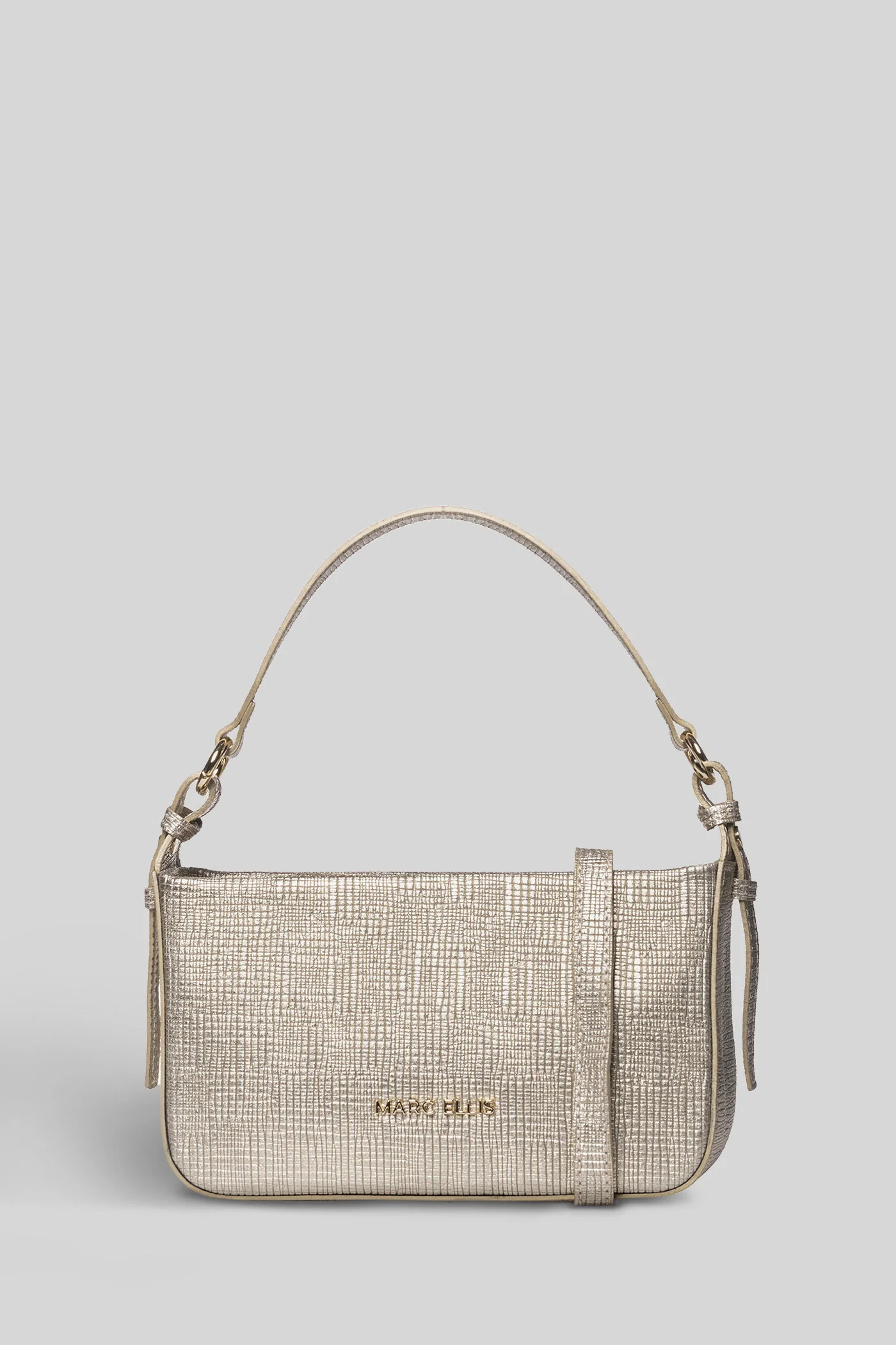 Cleo Suede Shoulder bag in gold faux leather