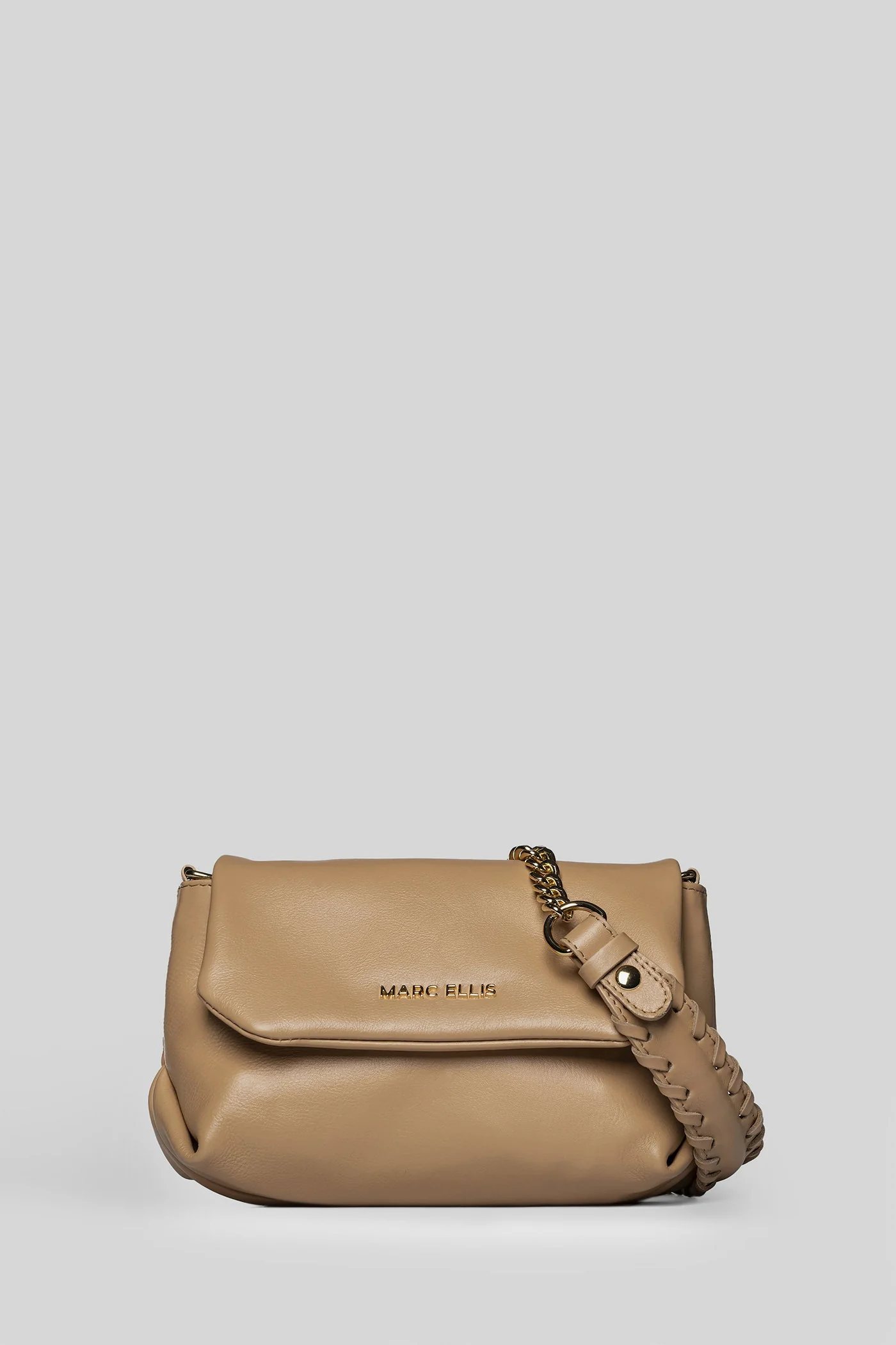 Elodie S Sa Shoulder bag in taupe faux leather