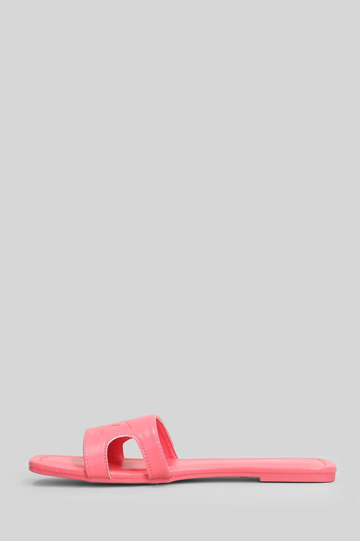 Emi Flat sandal-slipper in rose-pink leather - Image 3