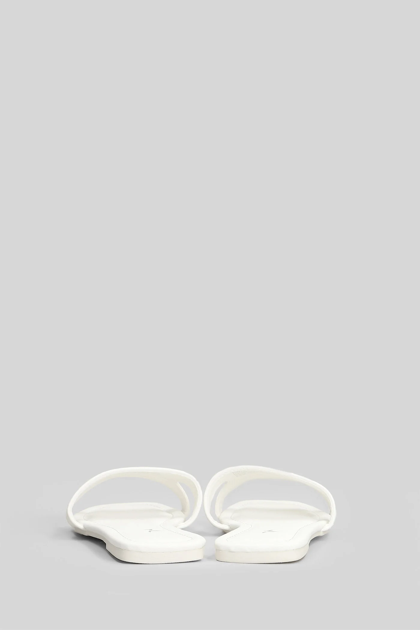 Emi Flat sandal-slipper in white leather - Image 4