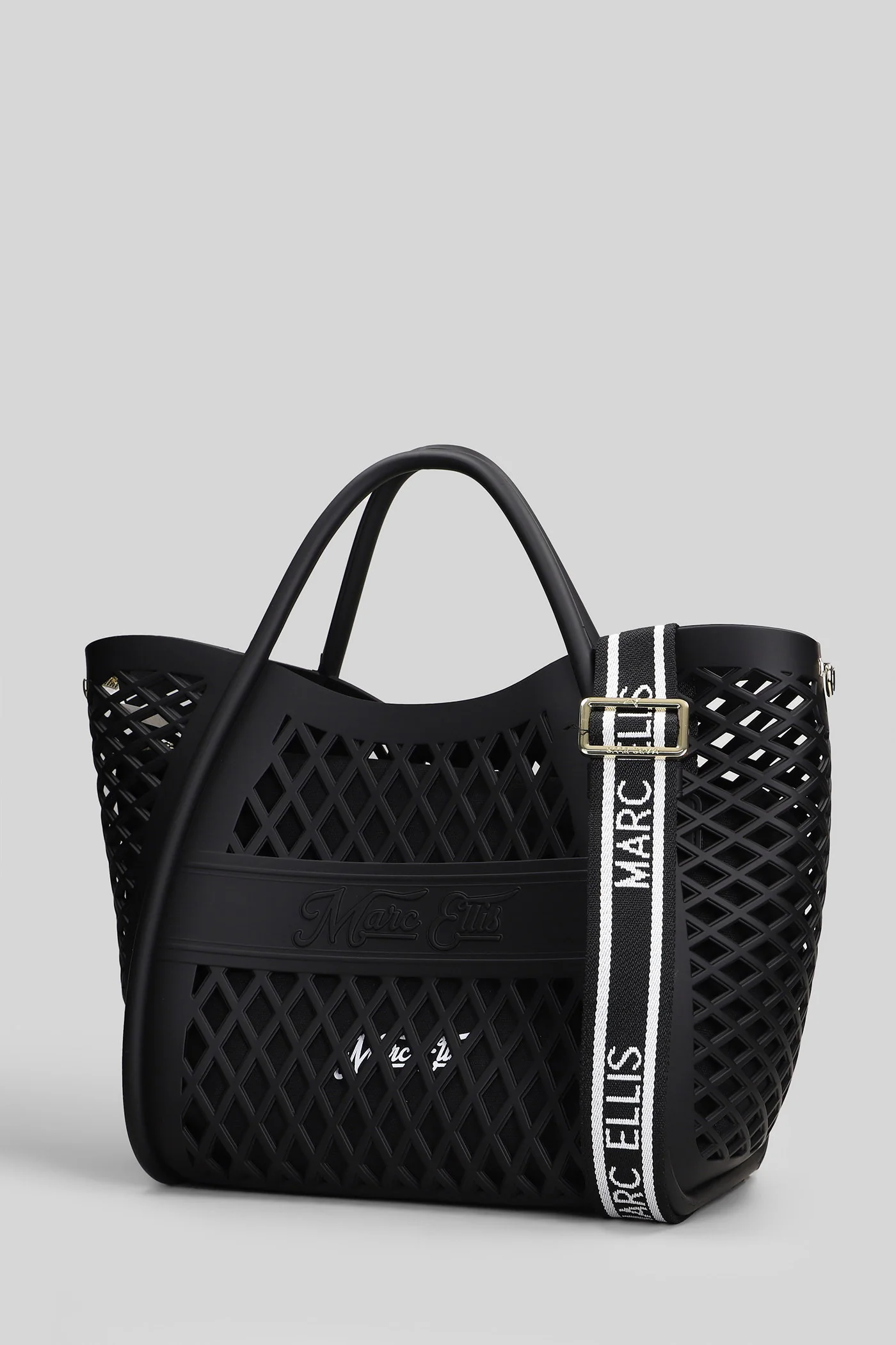 Flat Basket M Tote in black Polyuretan - Image 2