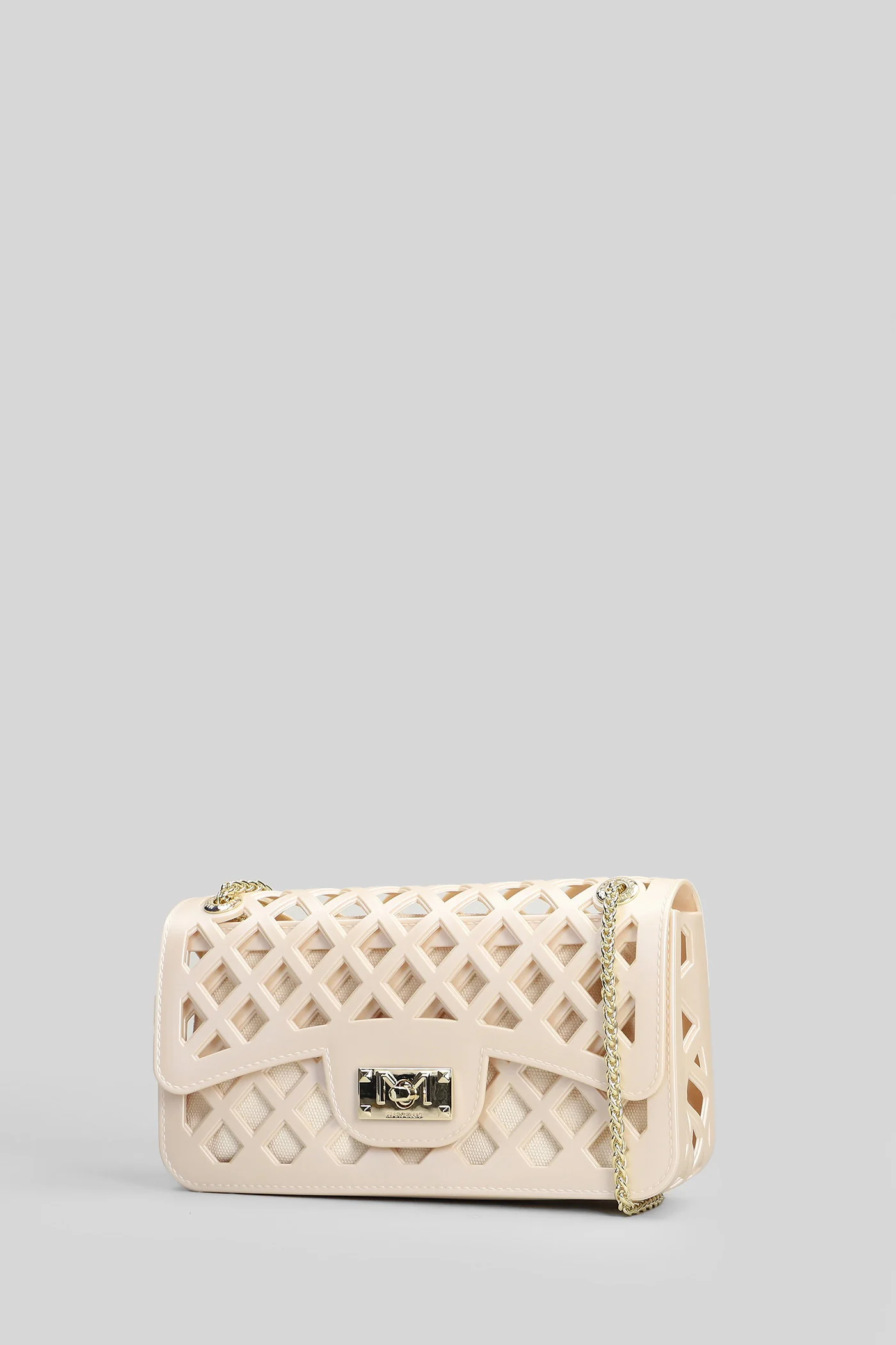 Flat Basket Shoulder bag in beige Polyuretan - Image 2