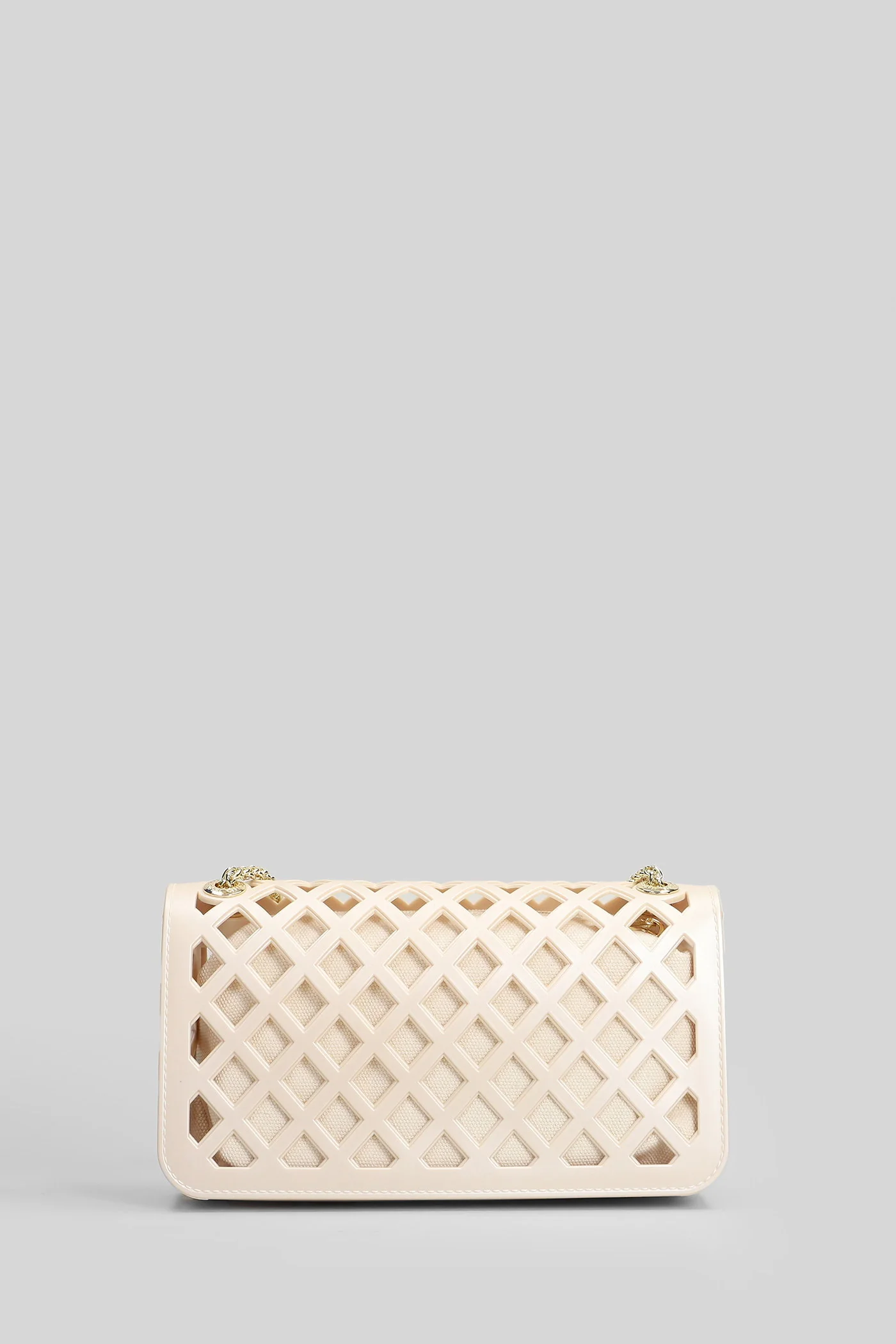 Flat Basket Shoulder bag in beige Polyuretan - Image 3