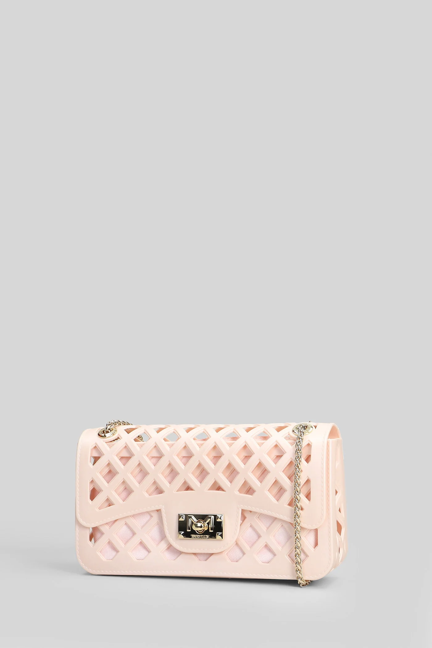 Flat Basket Shoulder bag in rose-pink Polyuretan - Image 2