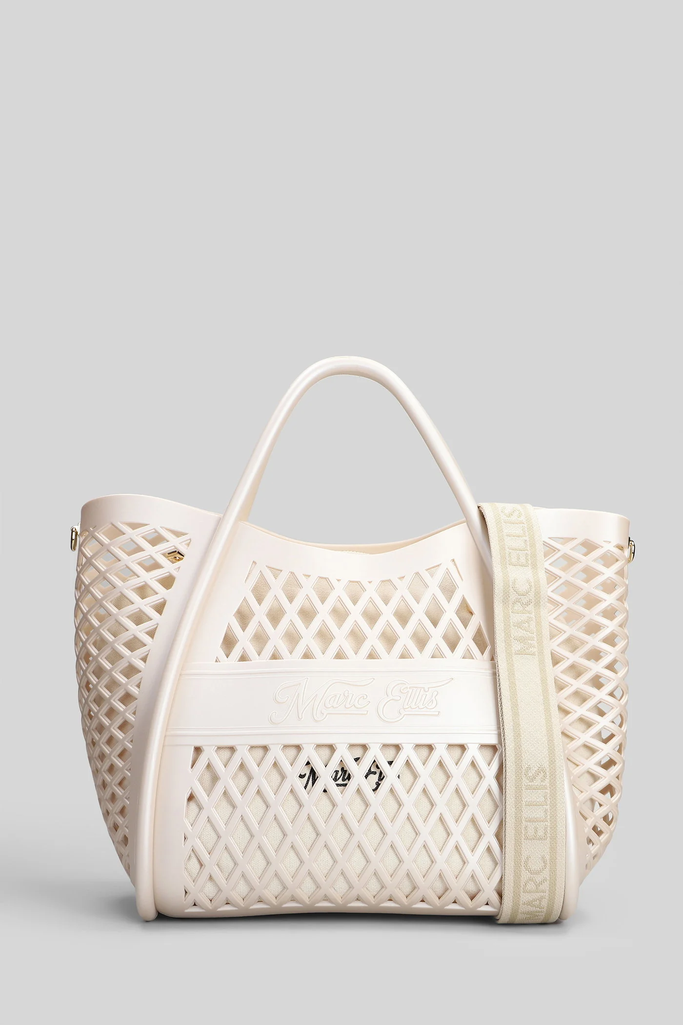 Flat Buby Basket M Tote in beige Polyuretan