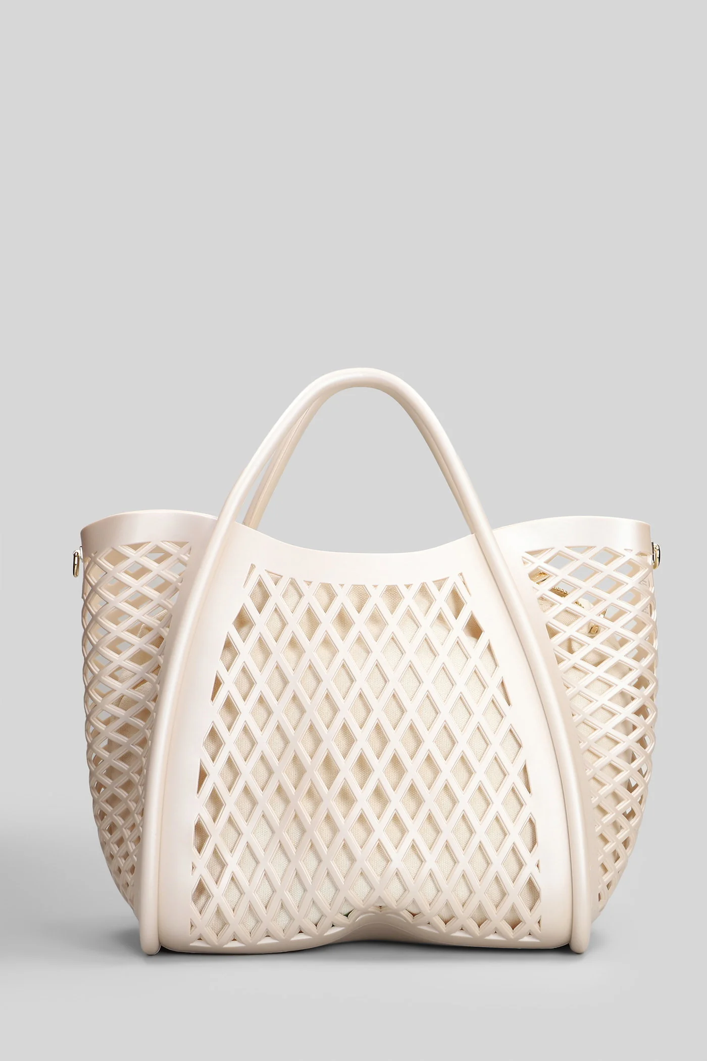 Flat Buby Basket M Tote in beige Polyuretan - Image 3