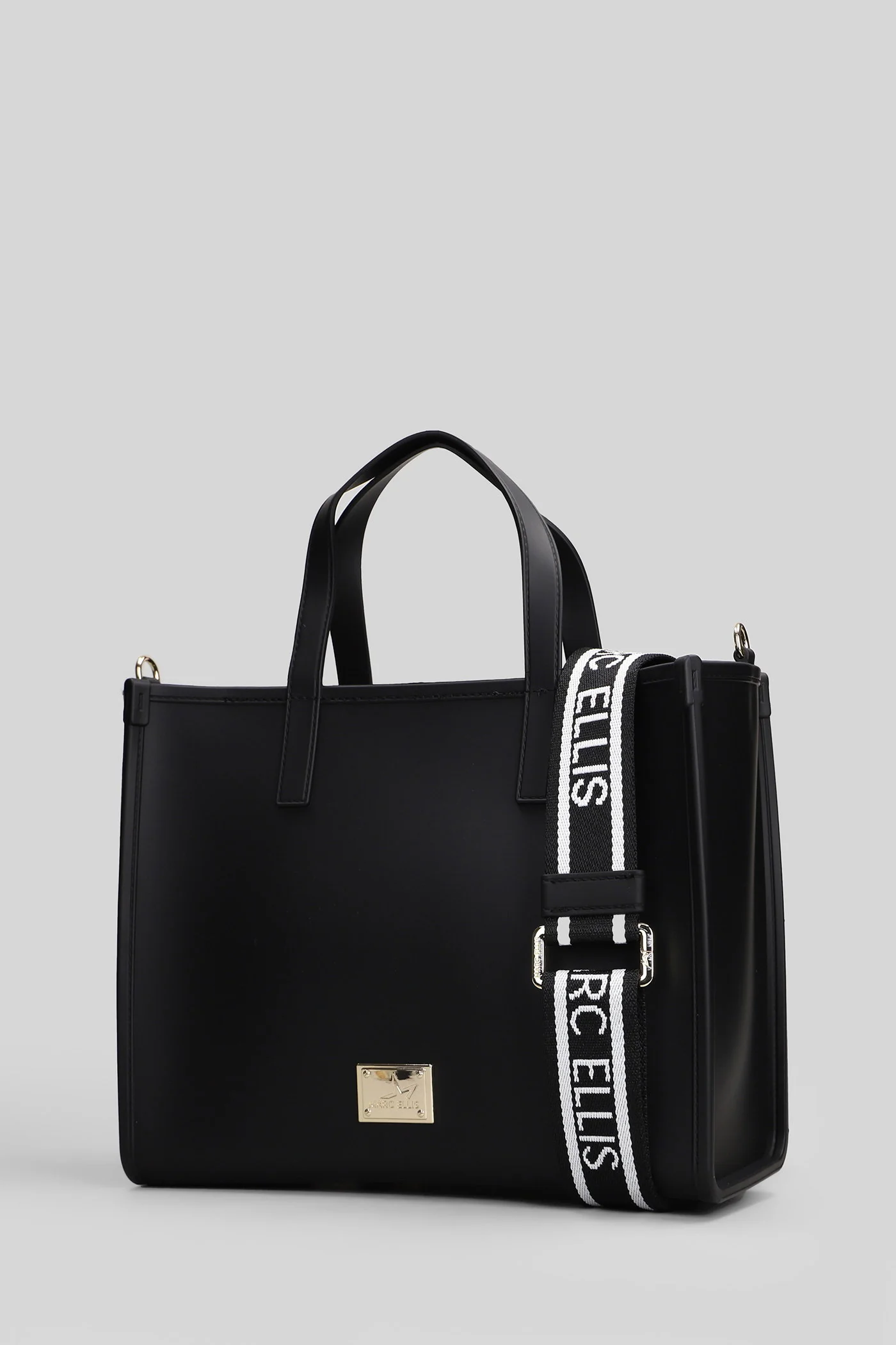 Flat Go Tote in black Polyuretan - Image 2