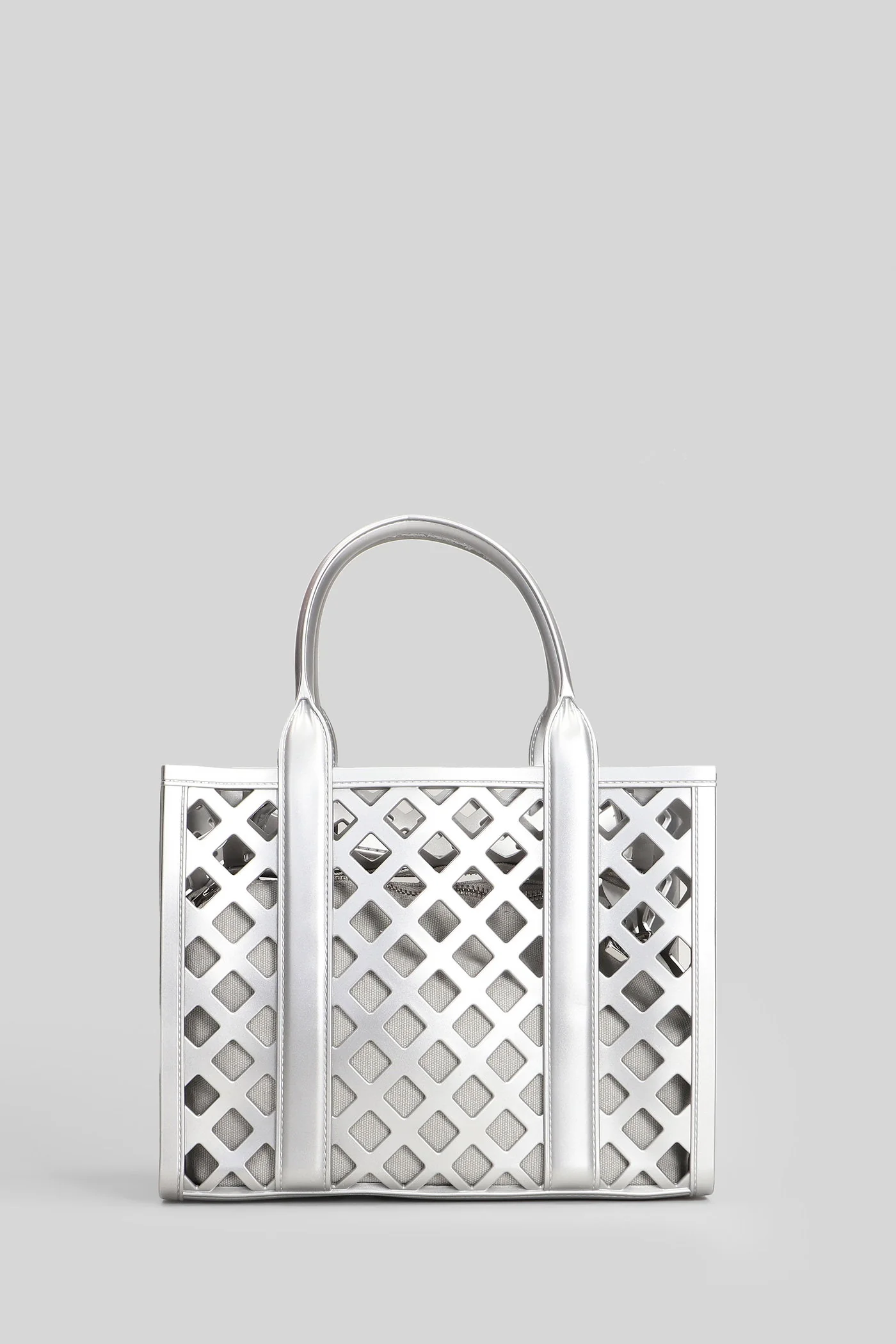 Flat Plot Shoulder bag in silver Polyuretan - Image 3