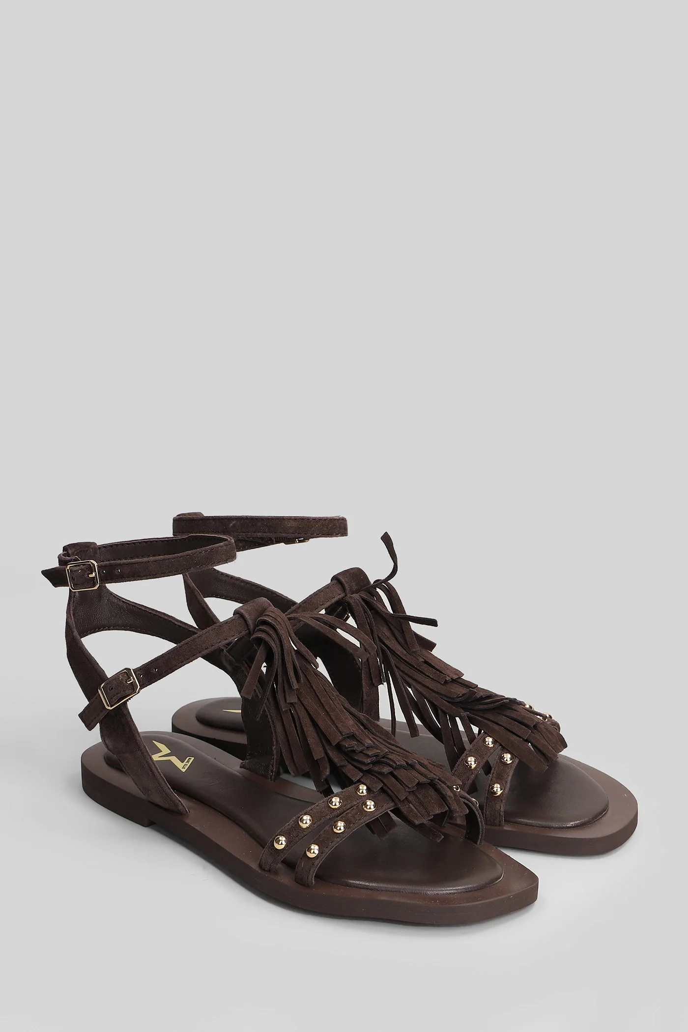 Flat sandal-slipper in brown suede - Image 2